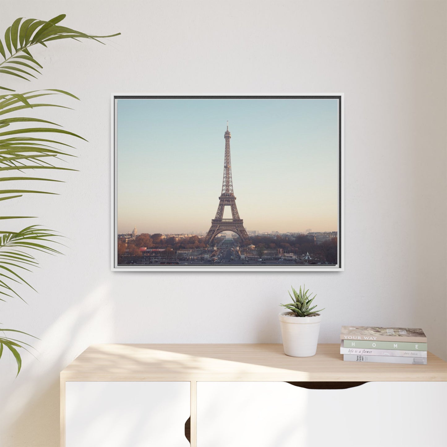 Eiffel Tower Matte Canvas Print - Framed Art for Paris Lovers