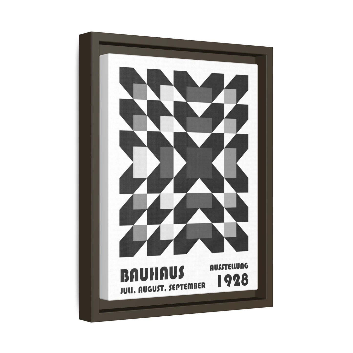 Bauhaus Abstract Framed Canvas Art - Modern Wall Decor for Design Lovers