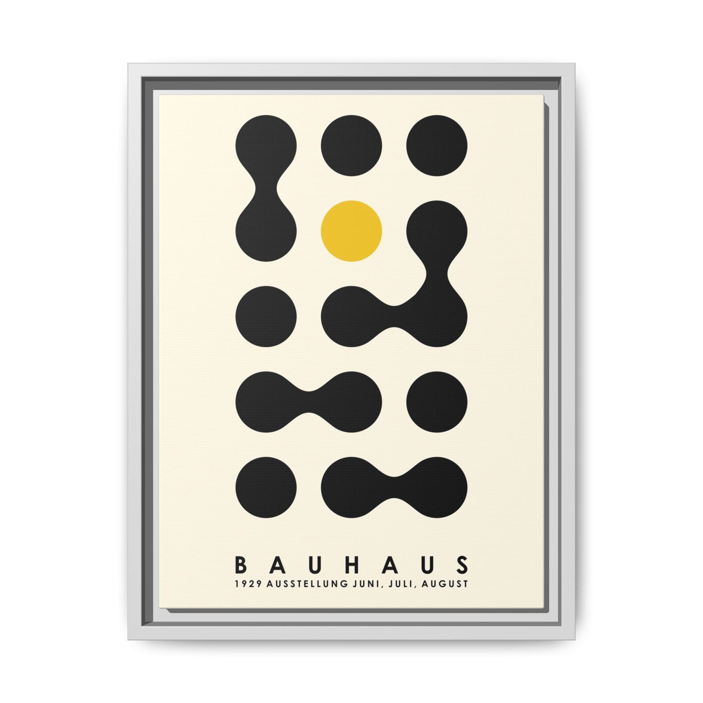 Bauhaus Inspired Framed Canvas Art - Modern Wall Decor