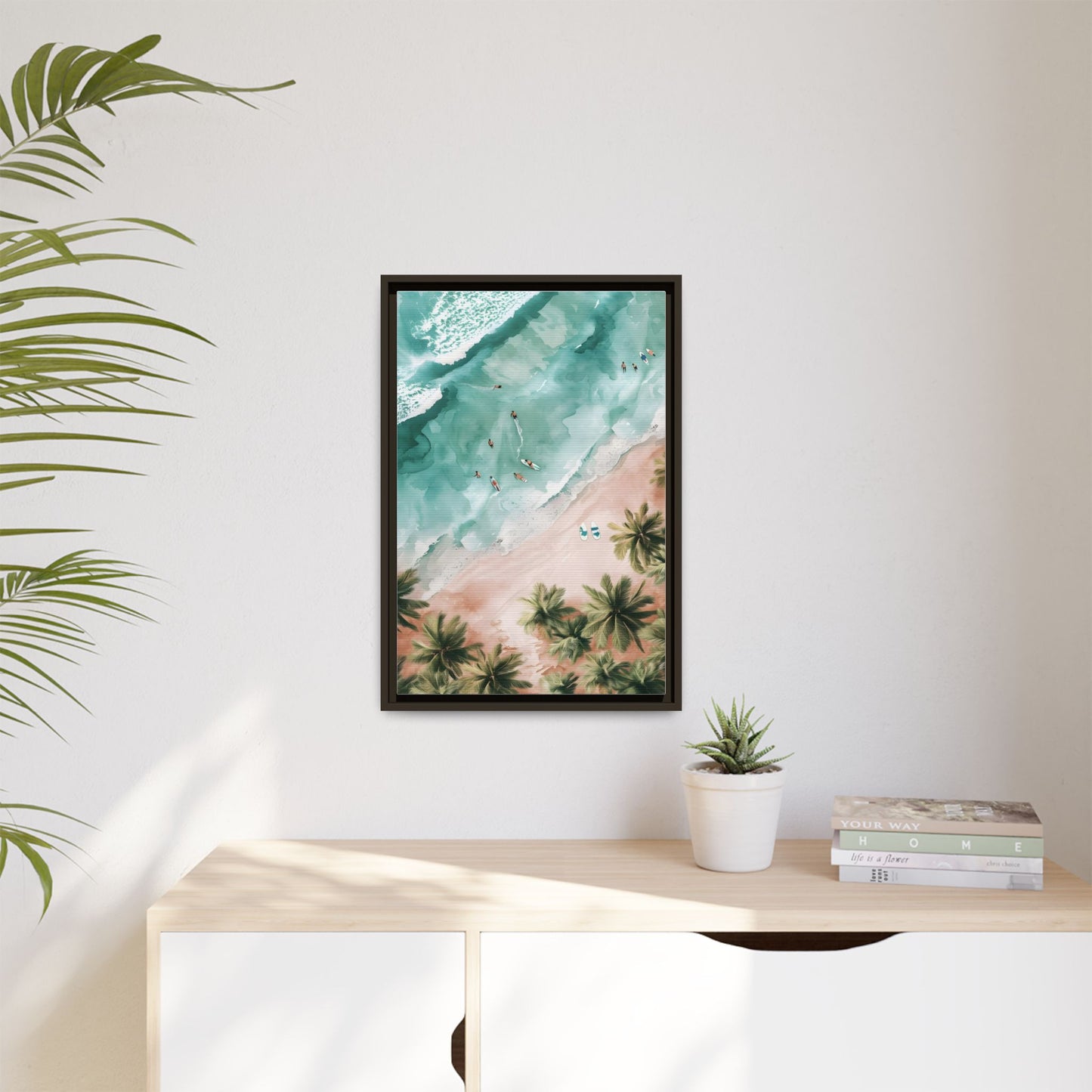Tropical Wall Art Print, Coastal Decor, Beach Vibes, Framed Art, Summer Aesthetic, Gallery Wall Decoration, Gift for Beach Lovers