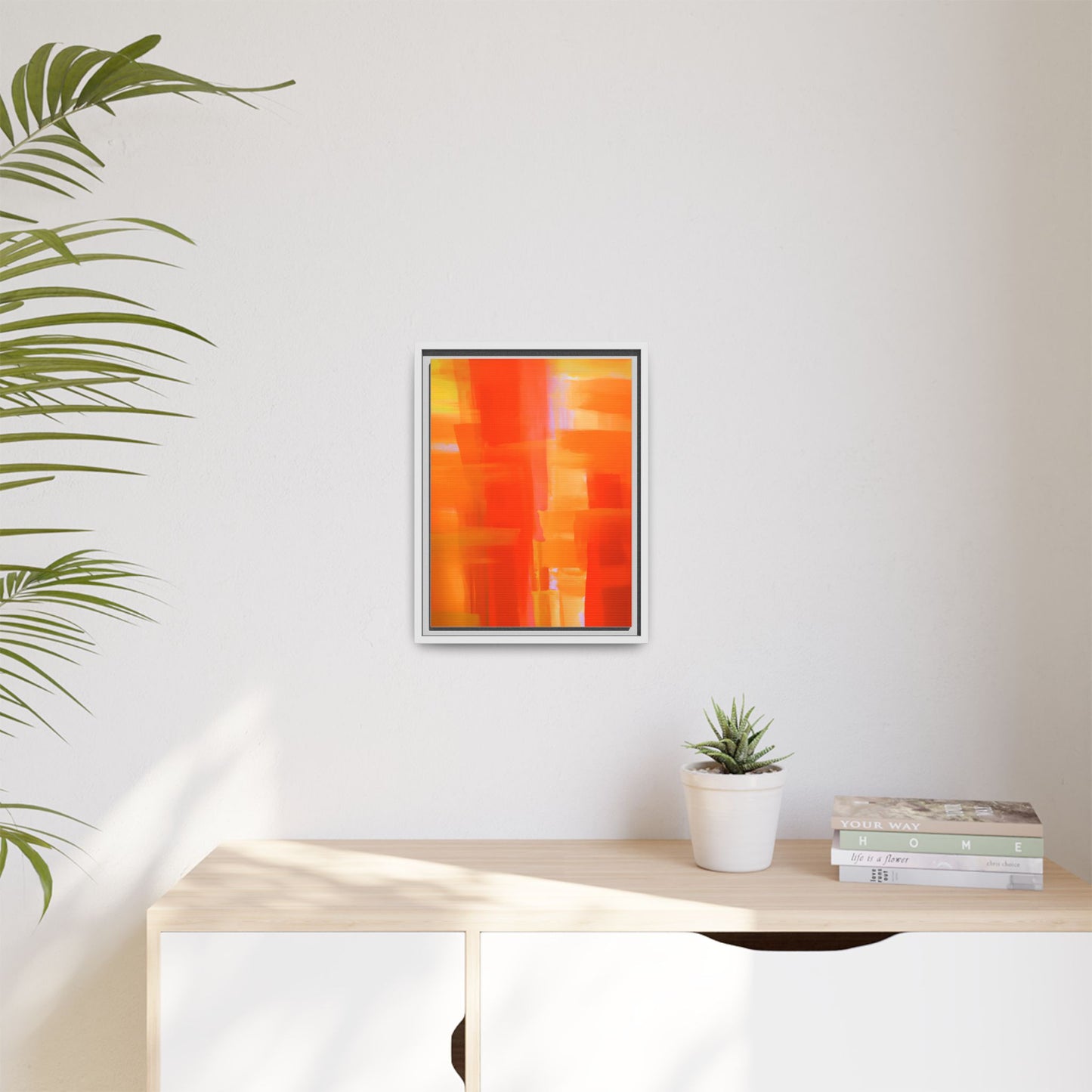 Vibrant Framed Canvas Art - Abstract Multi-Color Decor