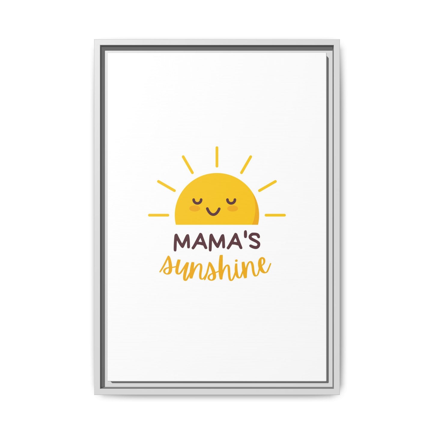 Framed Canvas Art Print, Cheerful Sun Decor for Mother's Day, Kids Room Wall Art, Positive Vibes Poster, Gift for Moms