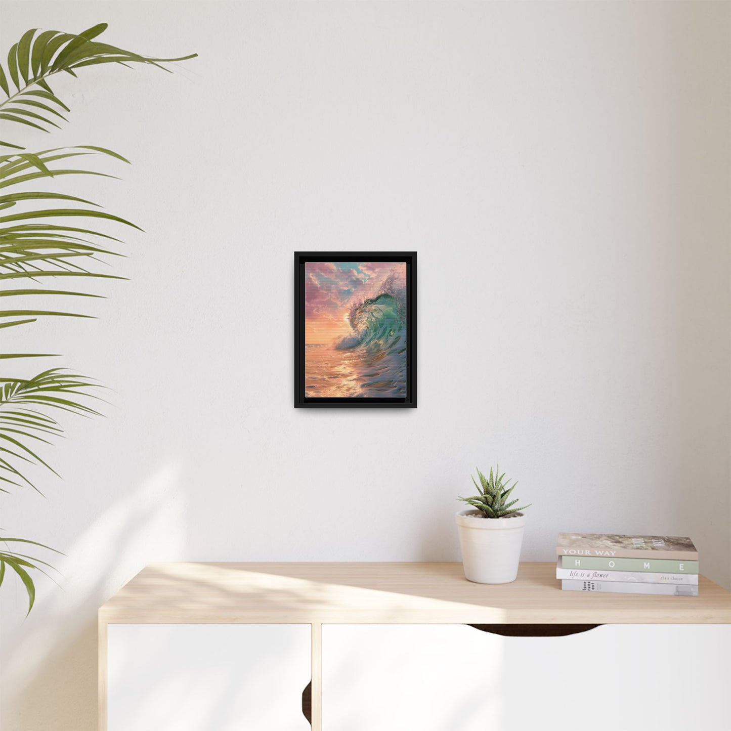 Ocean Wave Framed Canvas Print