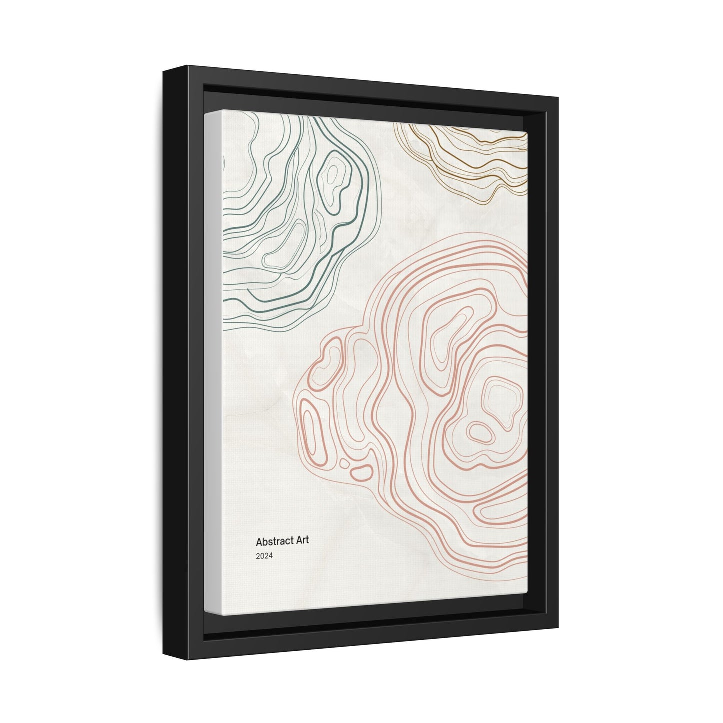 Abstract Multi-Color Framed Canvas Art Print - 2024 Decor