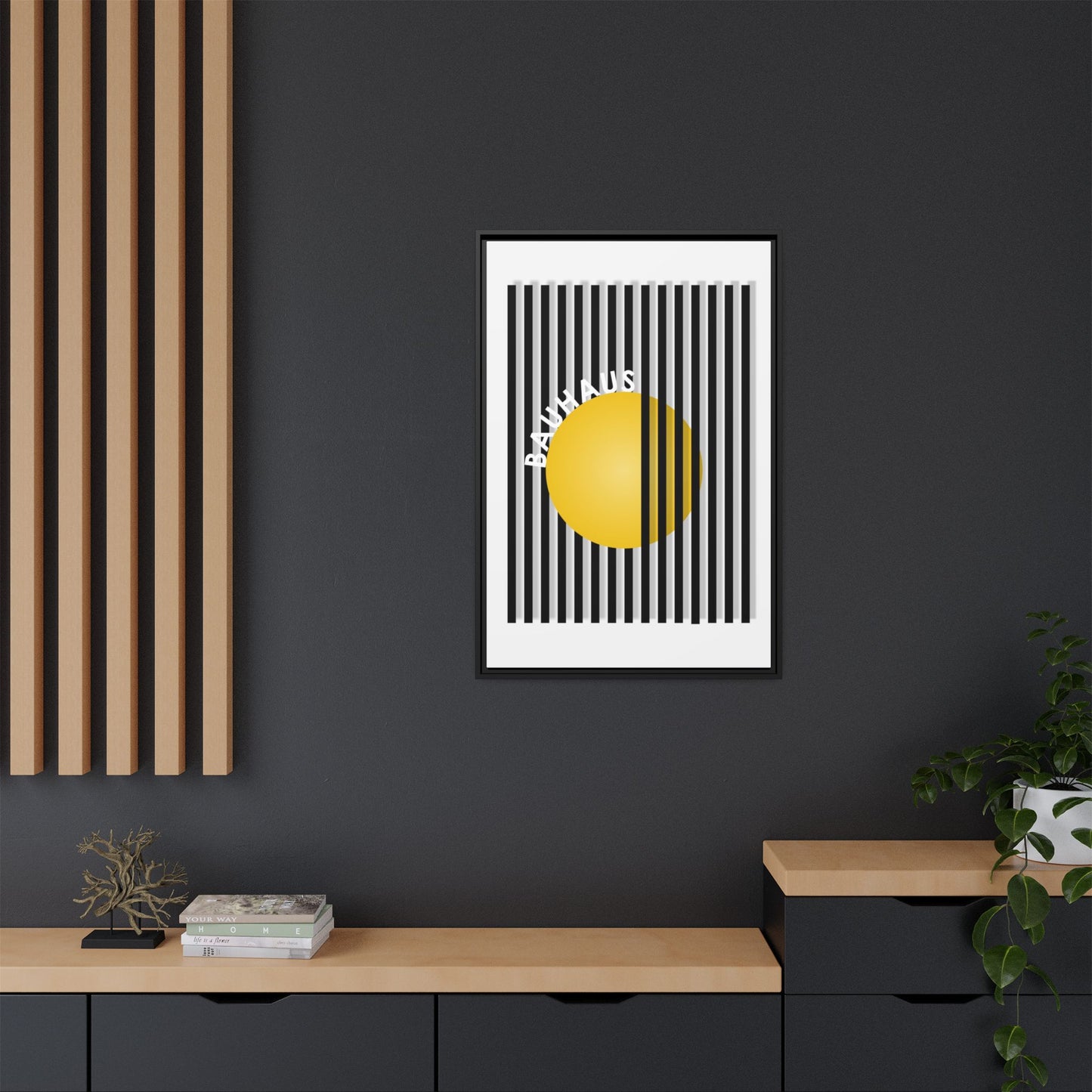 Bauhaus Art Canvas Framed Print - Modern Multi-color Wall Decor