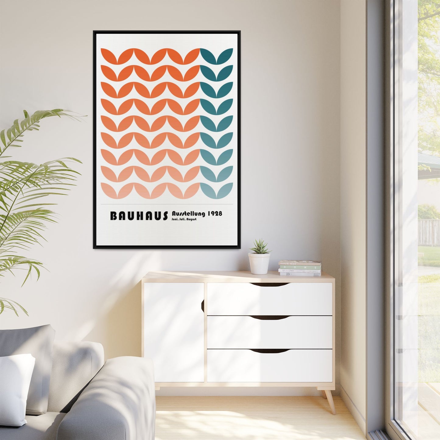 Bauhaus Art Print - Framed Matte Canvas Wall Decor