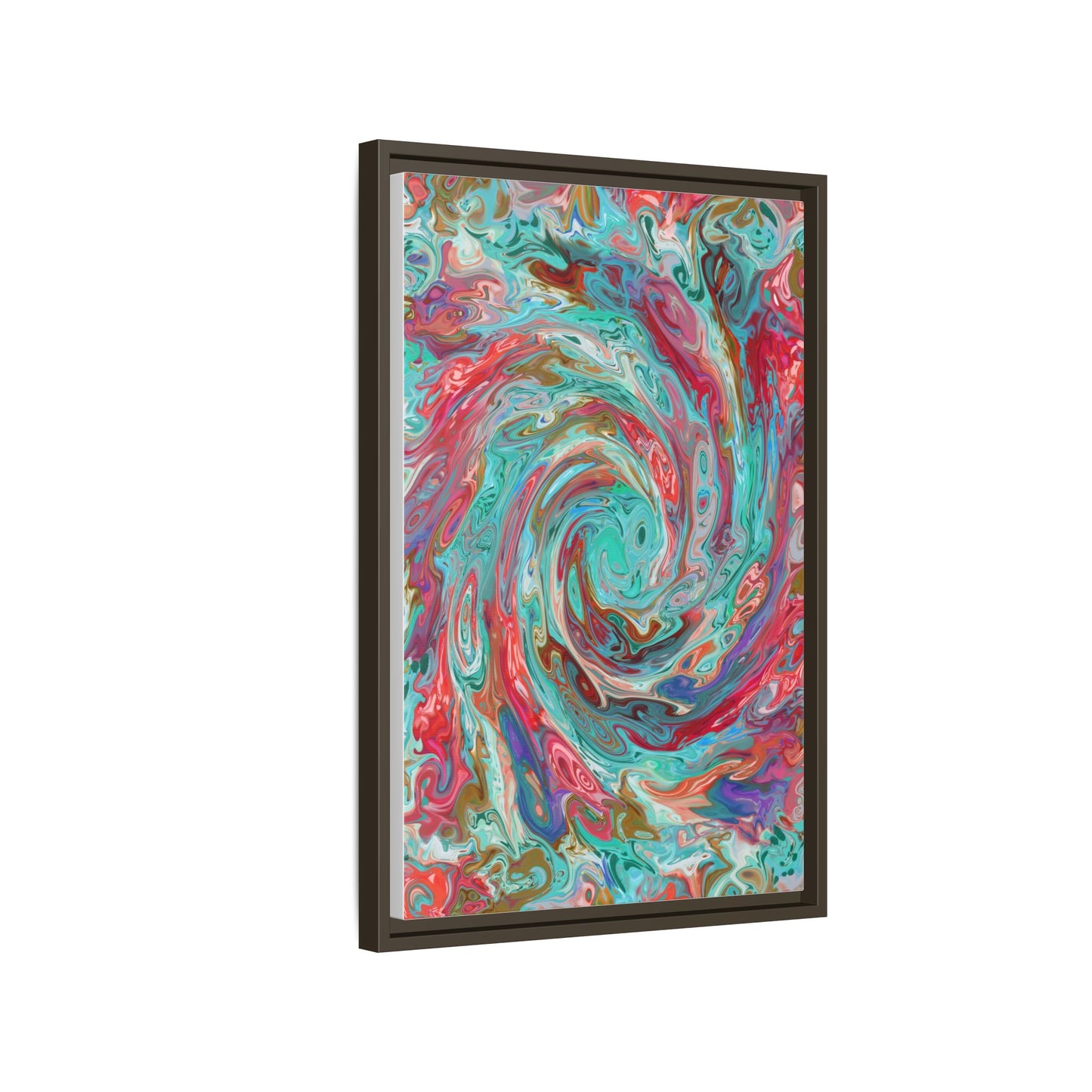 Vibrant Swirl Art Print - Multi-Color Framed Canvas Decor