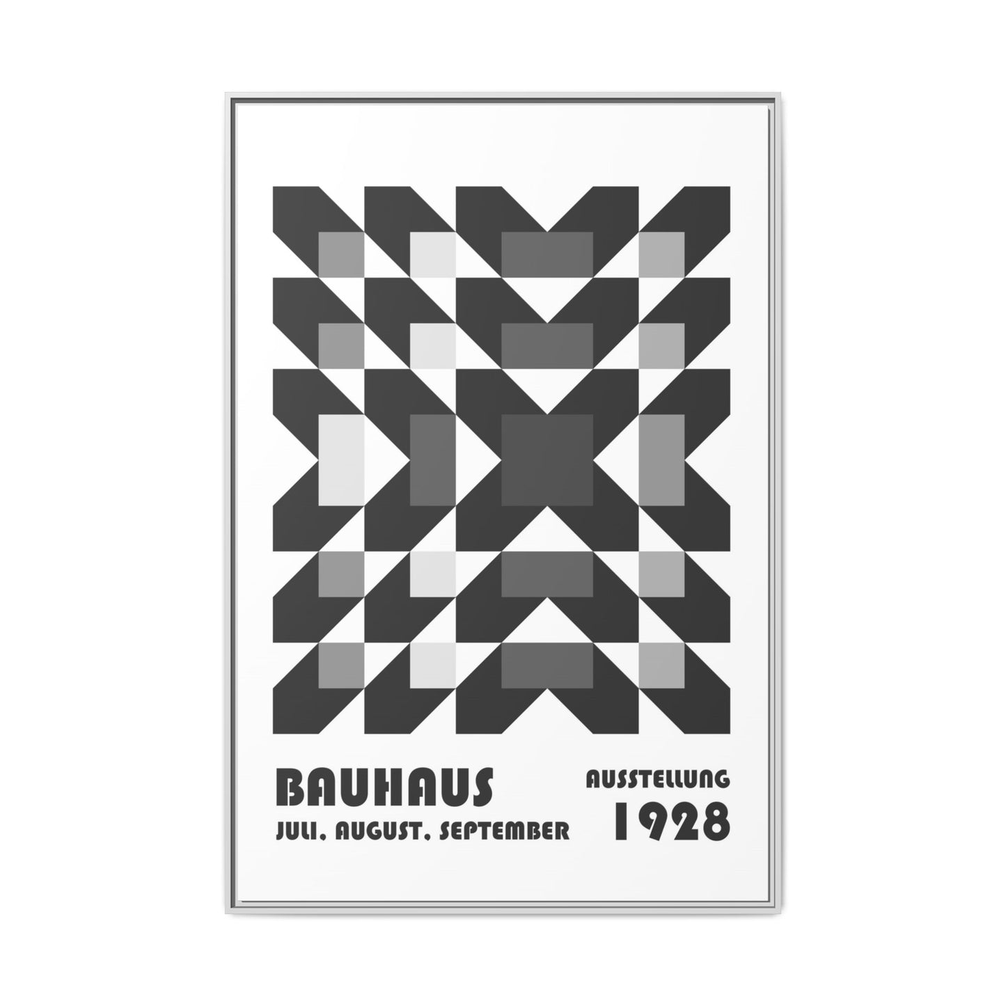 Bauhaus Abstract Framed Canvas Art - Modern Wall Decor for Design Lovers