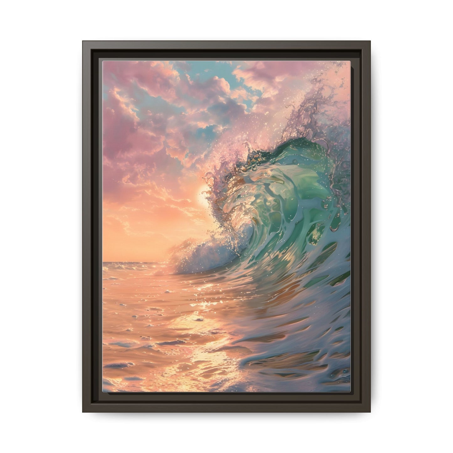 Ocean Wave Framed Canvas Print
