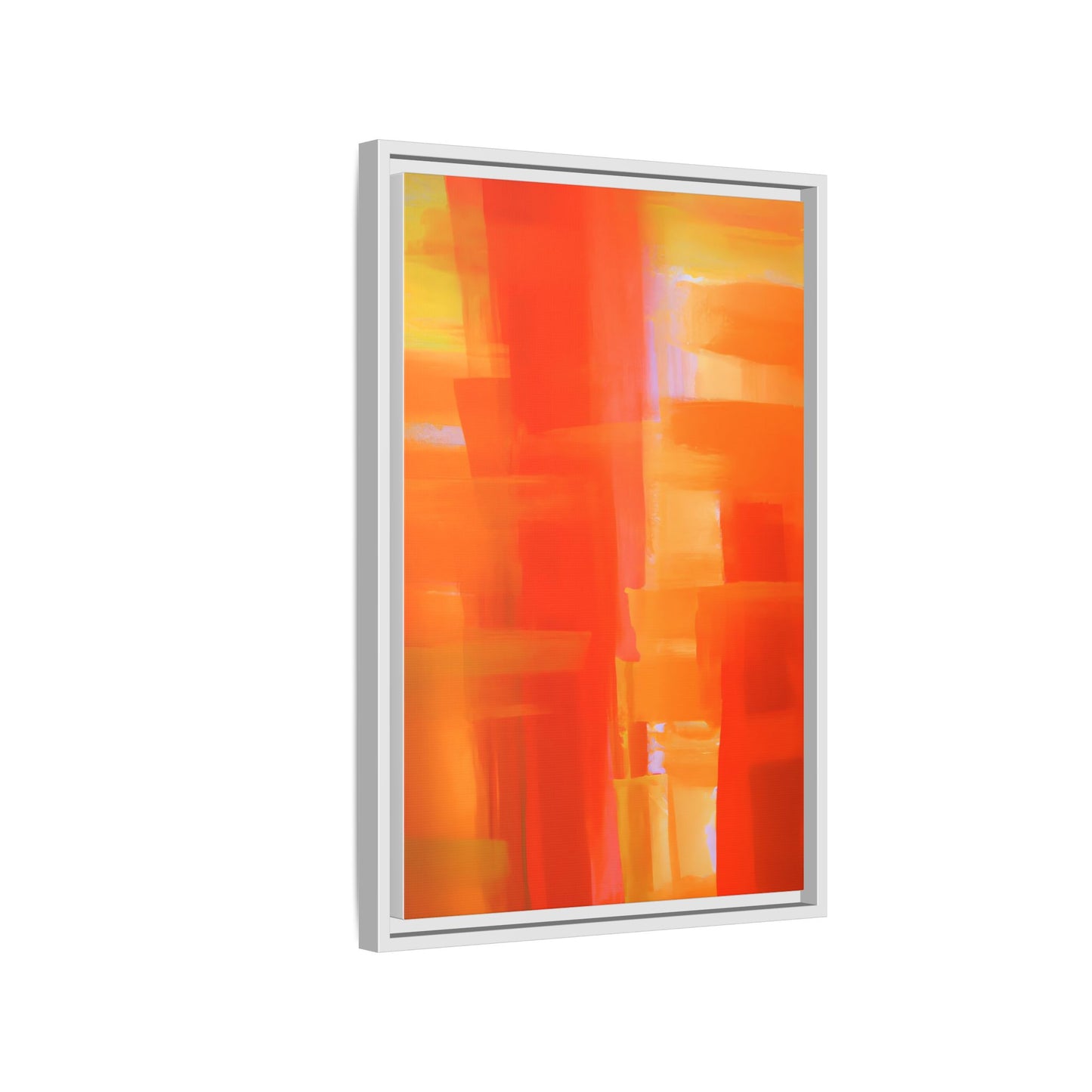 Vibrant Framed Canvas Art - Abstract Multi-Color Decor