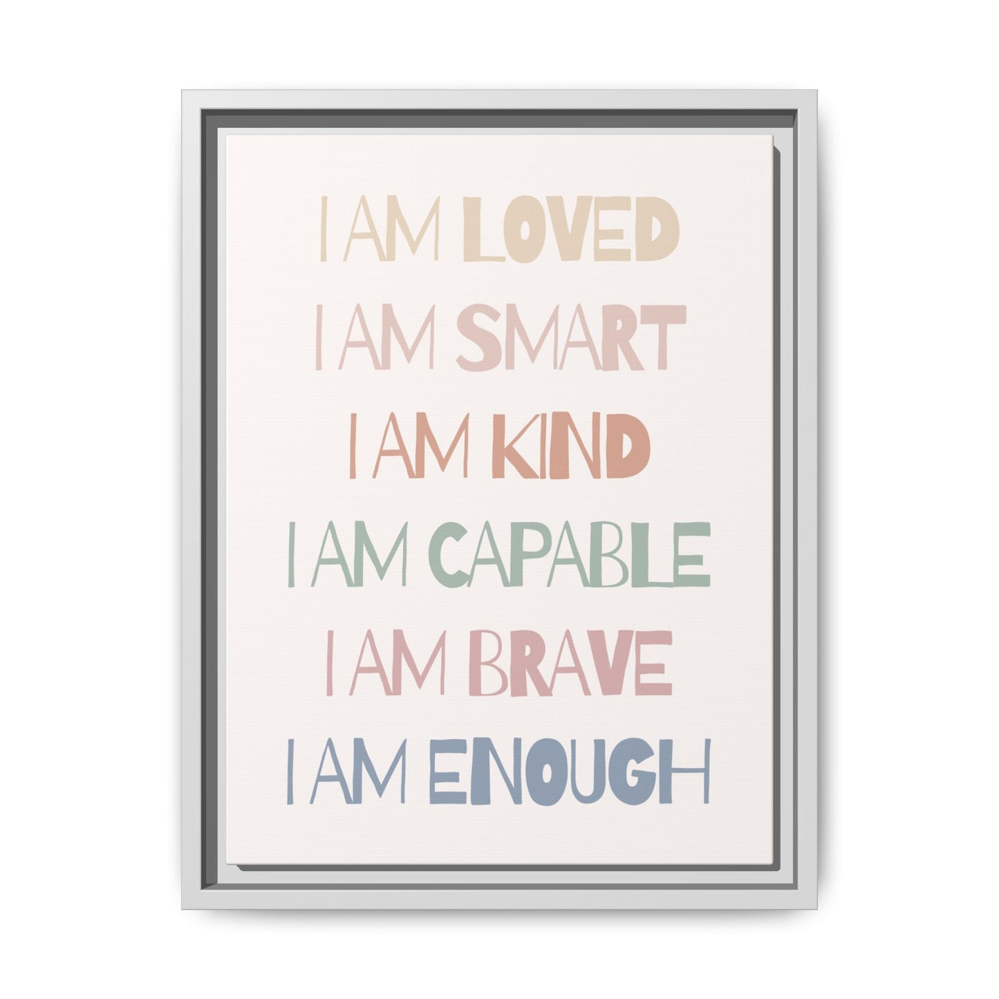 Inspirational Wall Art Print, Positive Affirmation Decor, Mindfulness Gift, Motivational Artwork, Home Office Wall Decor, Uplifting Canvas