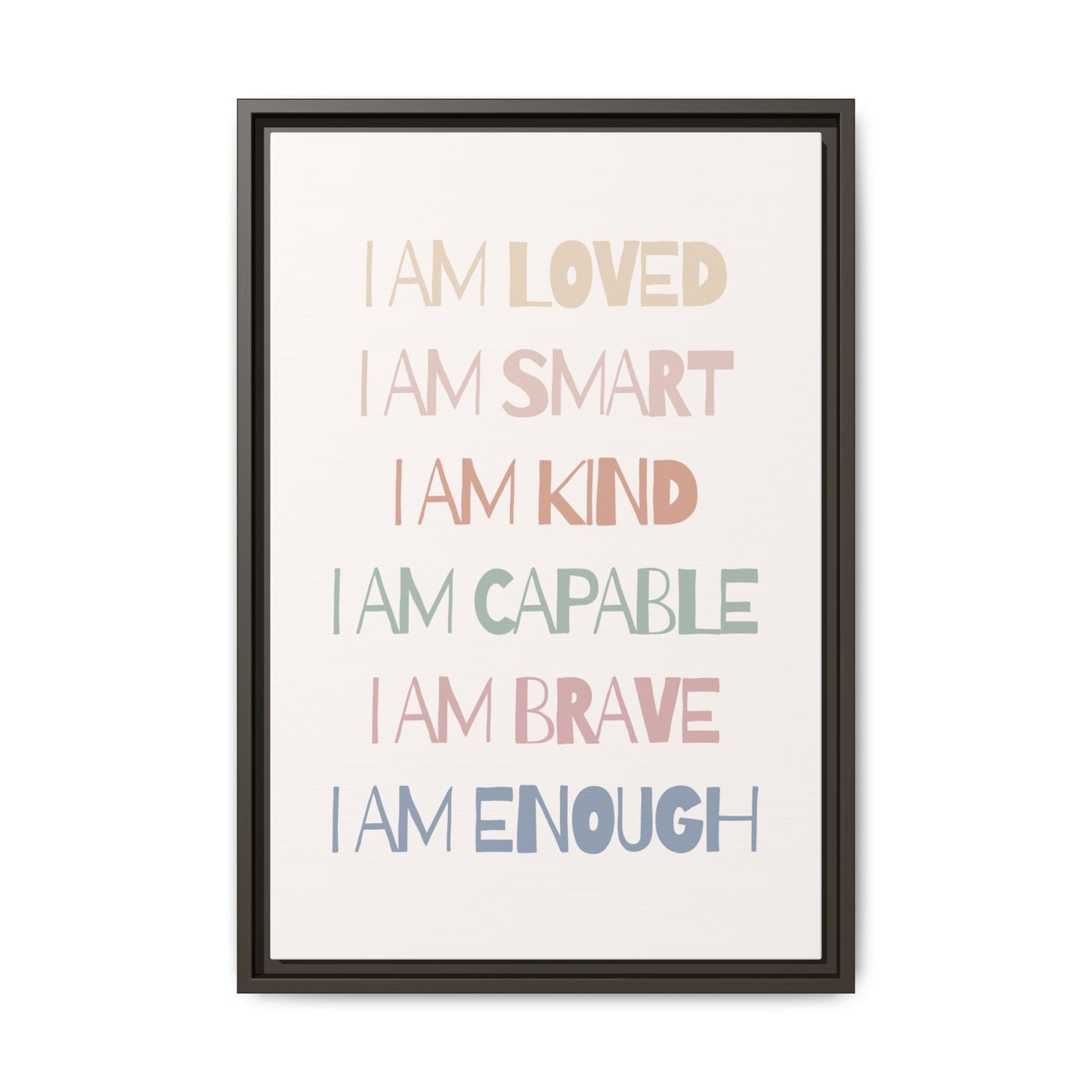 Inspirational Wall Art Print, Positive Affirmation Decor, Mindfulness Gift, Motivational Artwork, Home Office Wall Decor, Uplifting Canvas