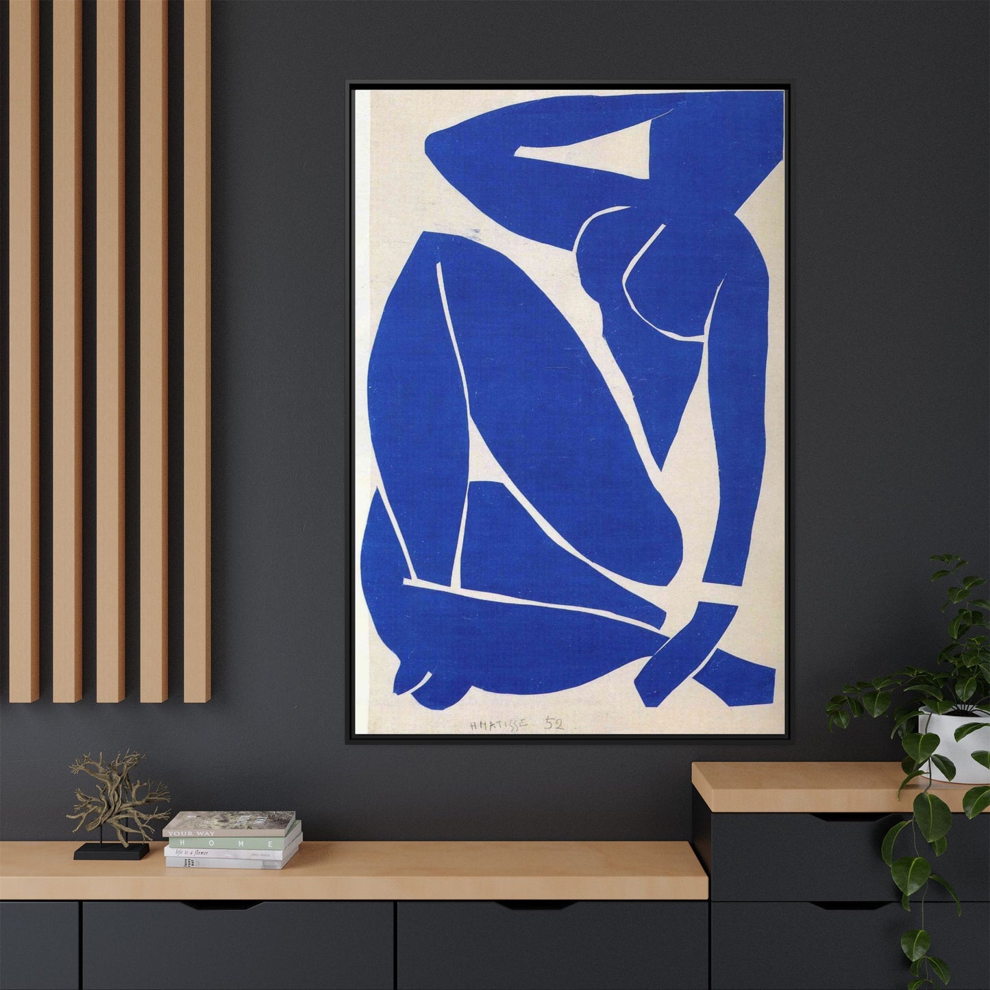 Framed Abstract Art Print, Modern Canvas Decor, Boho Home Wall Art, Unique Gift for Art Lovers, Stylish Living Room Decoration