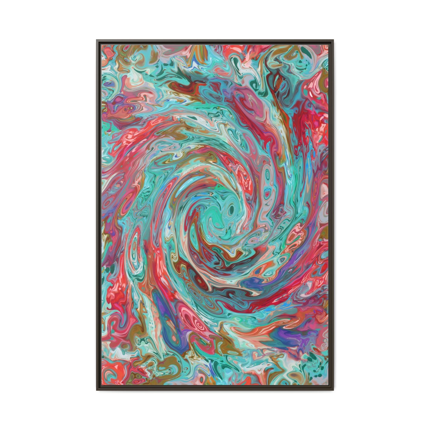 Vibrant Swirl Art Print - Multi-Color Framed Canvas Decor