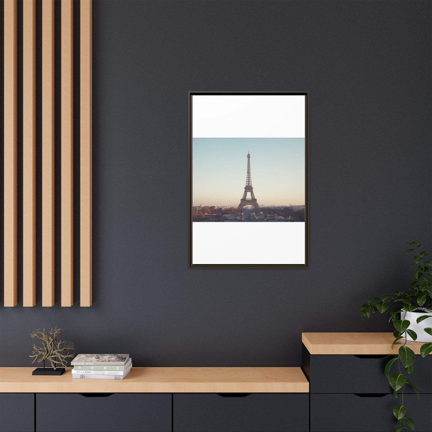 Eiffel Tower Matte Canvas Print - Framed Art for Paris Lovers