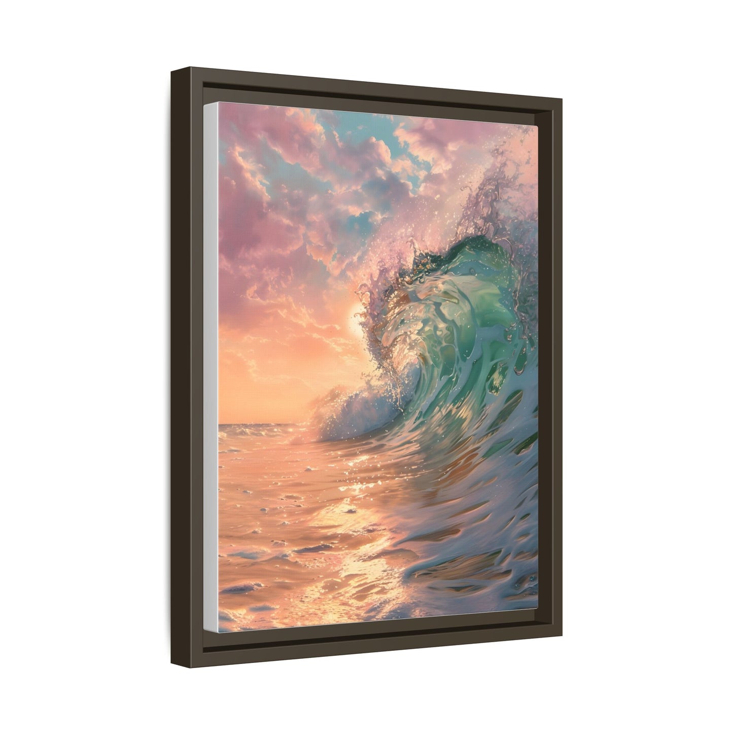 Ocean Wave Framed Canvas Print