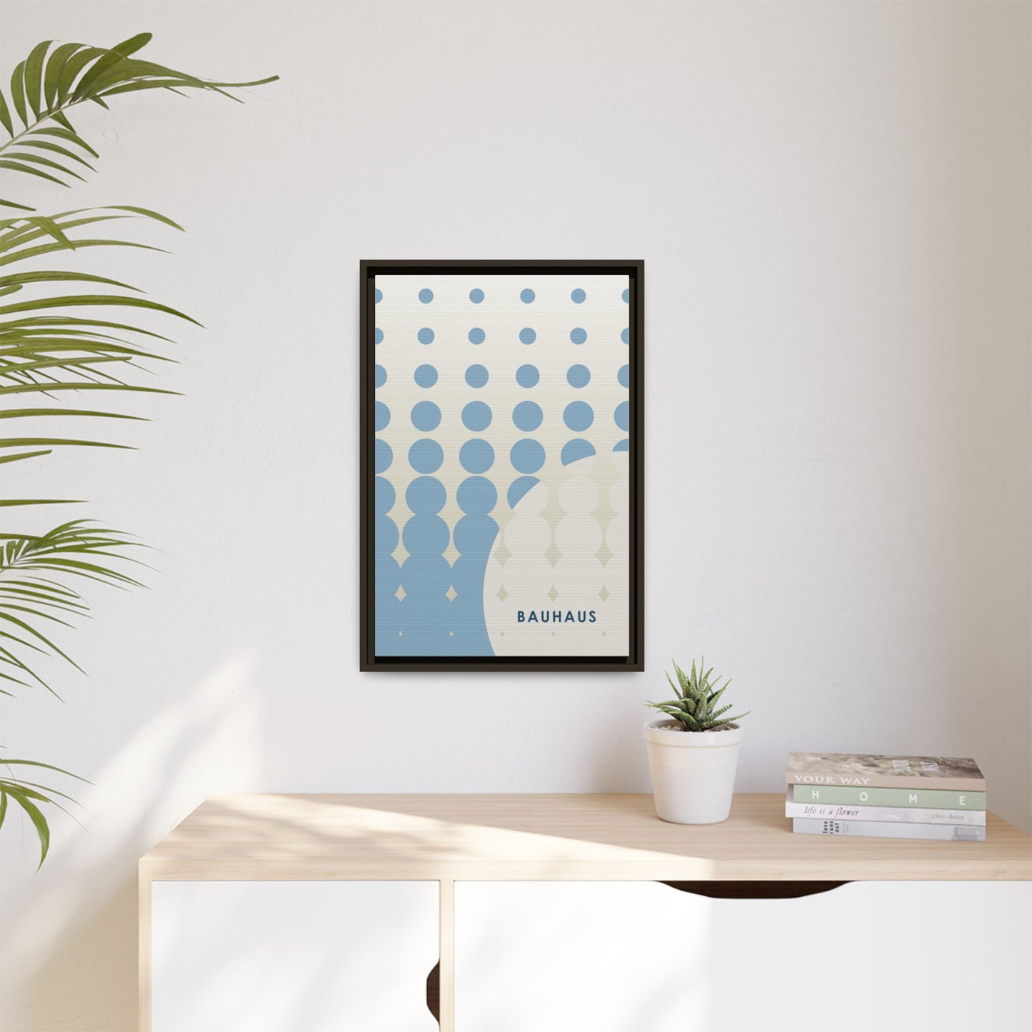 Bauhaus Abstract Framed Matte Canvas Wall Art - Modern Home Decor