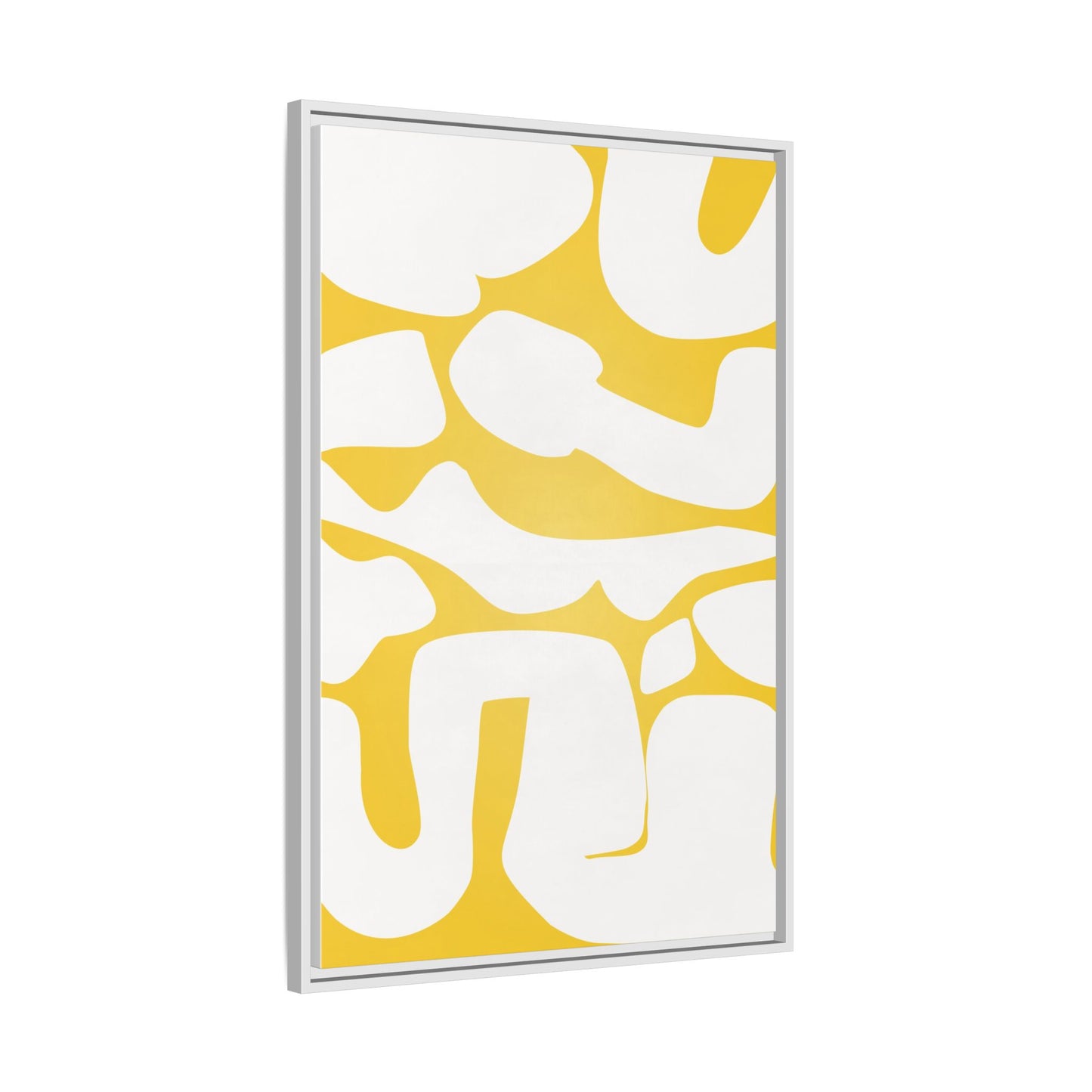 Abstract Yellow Art Print - Framed Matte Canvas Wall Decor
