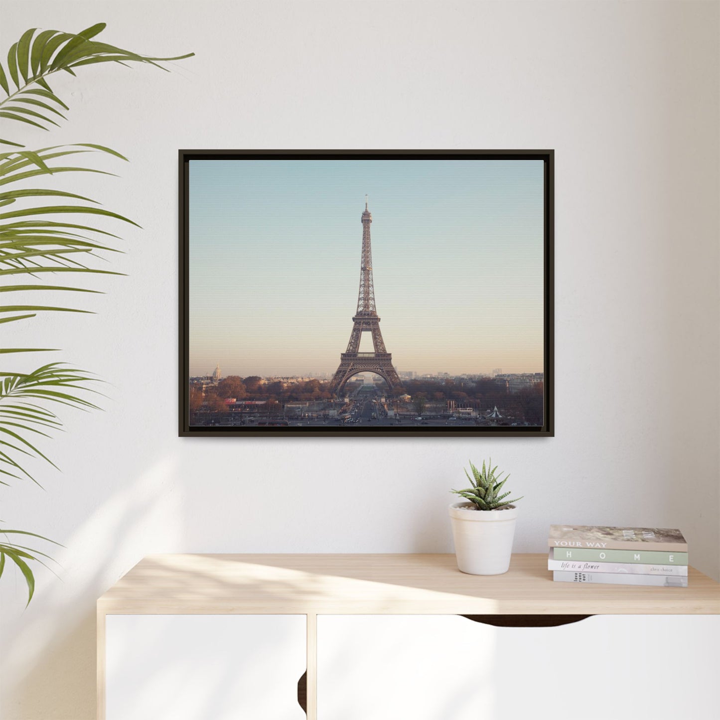 Eiffel Tower Matte Canvas Print - Framed Art for Paris Lovers