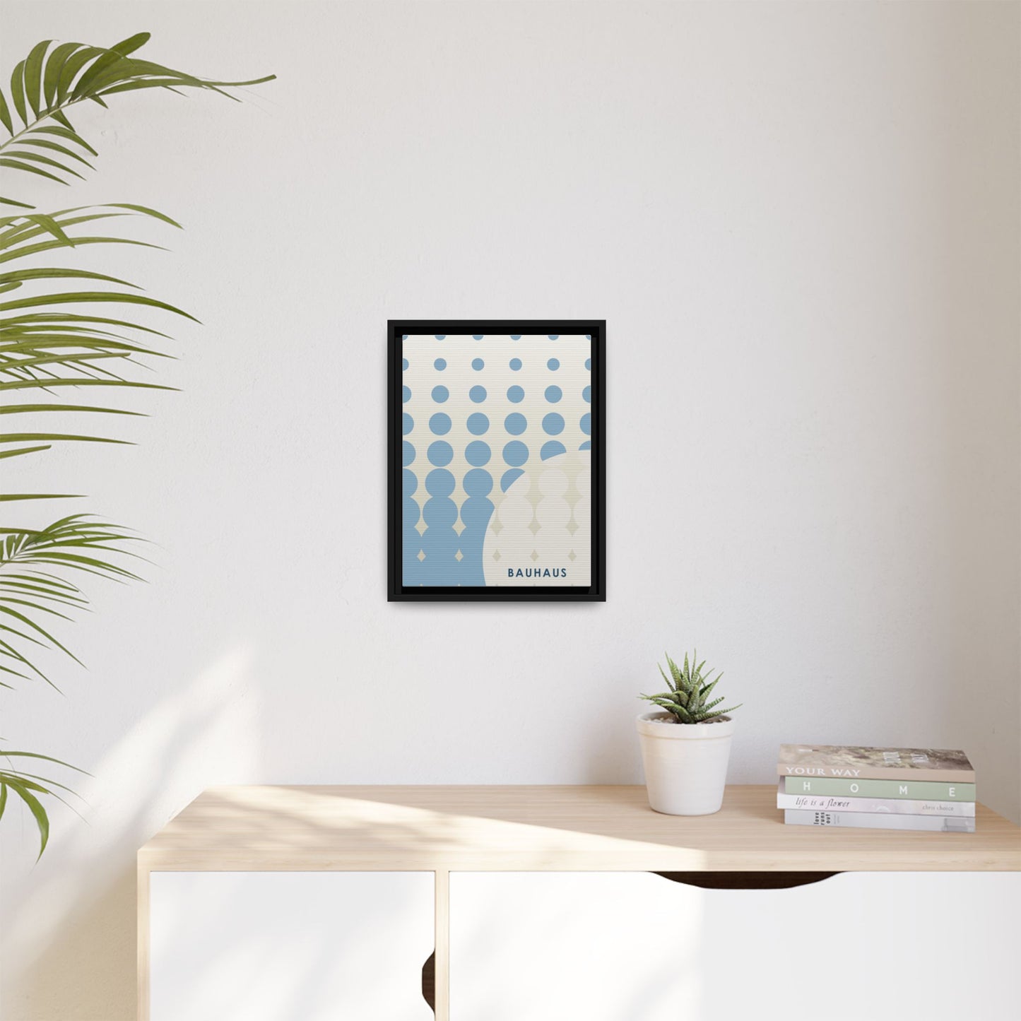 Bauhaus Abstract Framed Matte Canvas Wall Art - Modern Home Decor