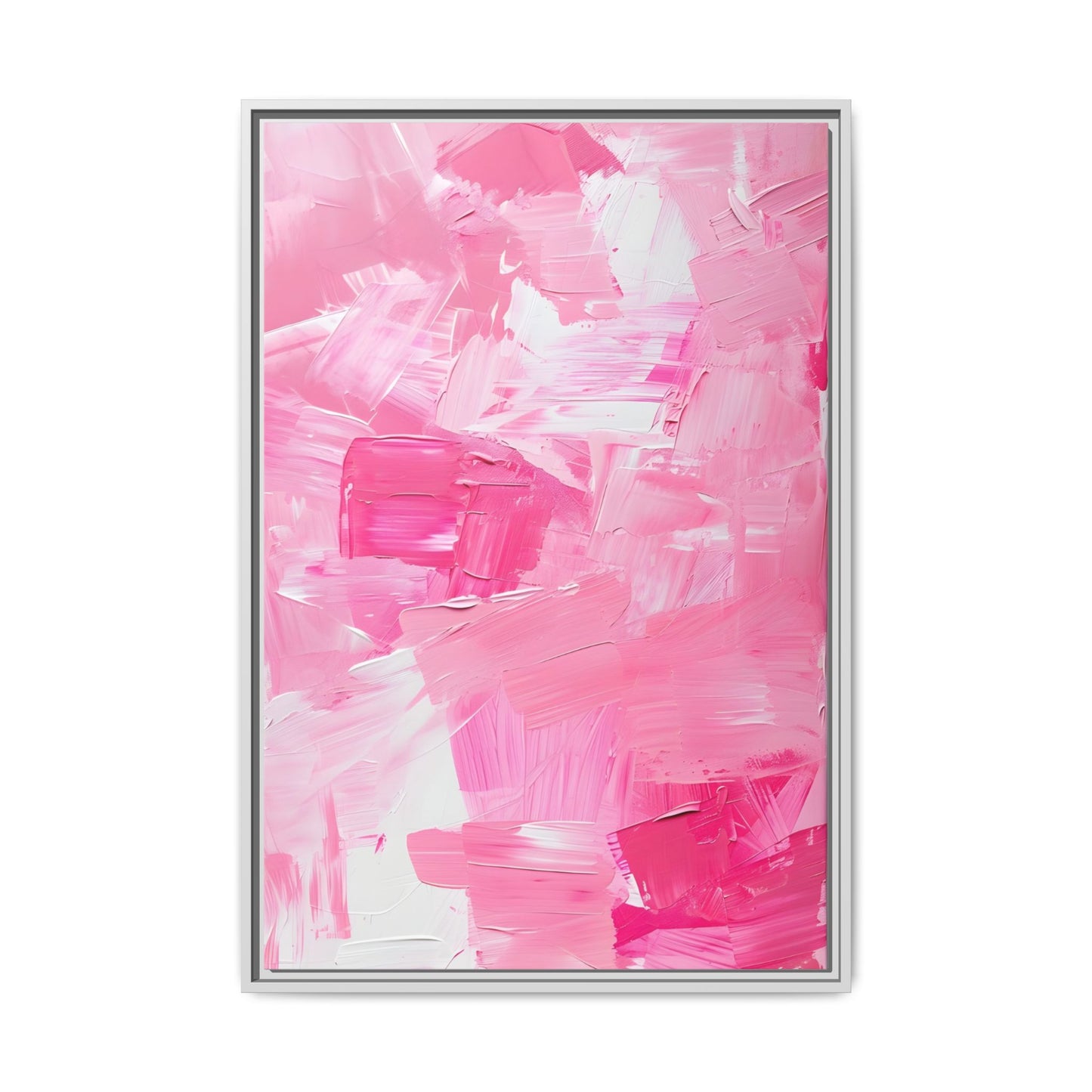 Framed Abstract Art Print, Modern Wall Decor for Home, Office, Pink Canvas, Chic Decor, Birthday Gift, Unique Artwork