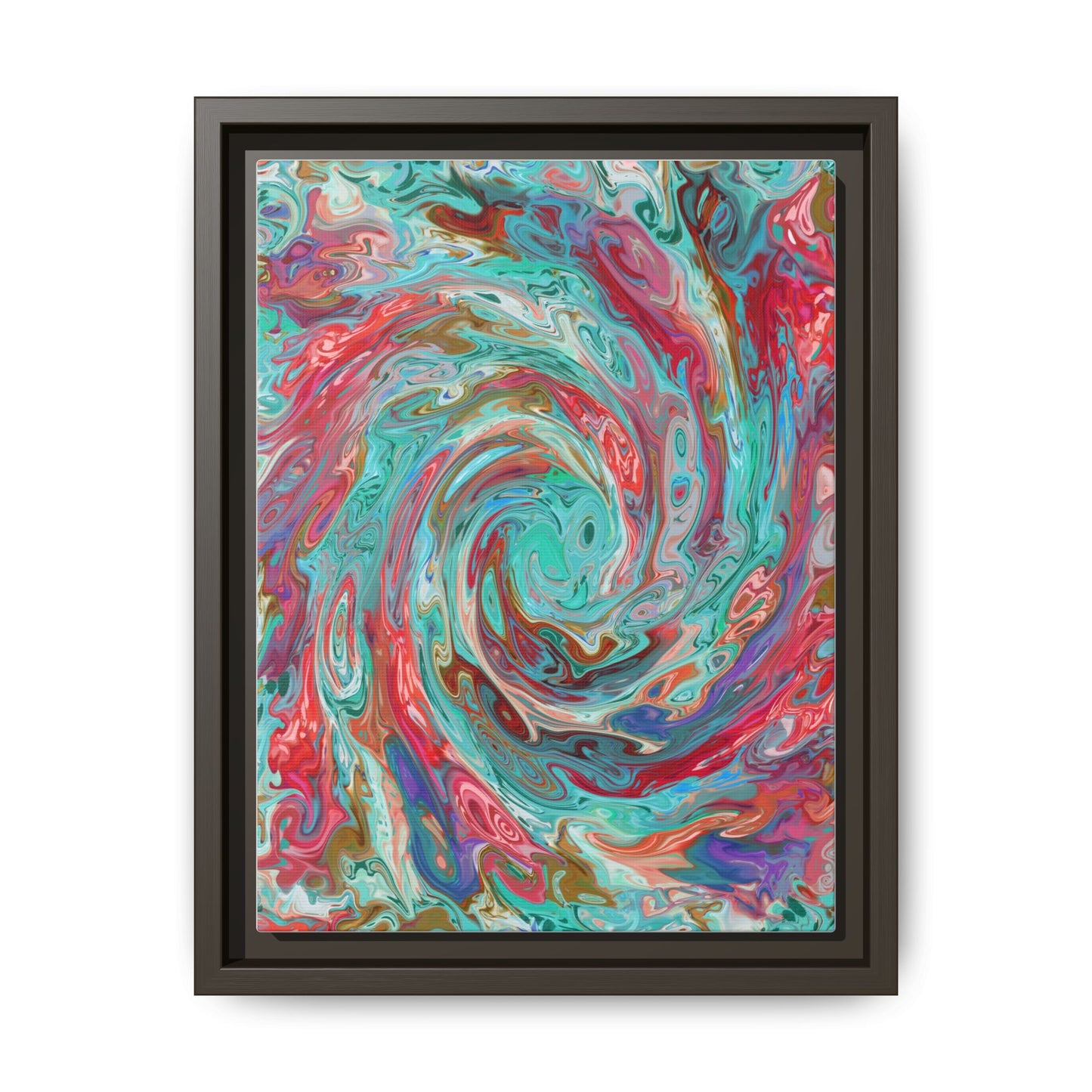 Vibrant Swirl Art Print - Multi-Color Framed Canvas Decor