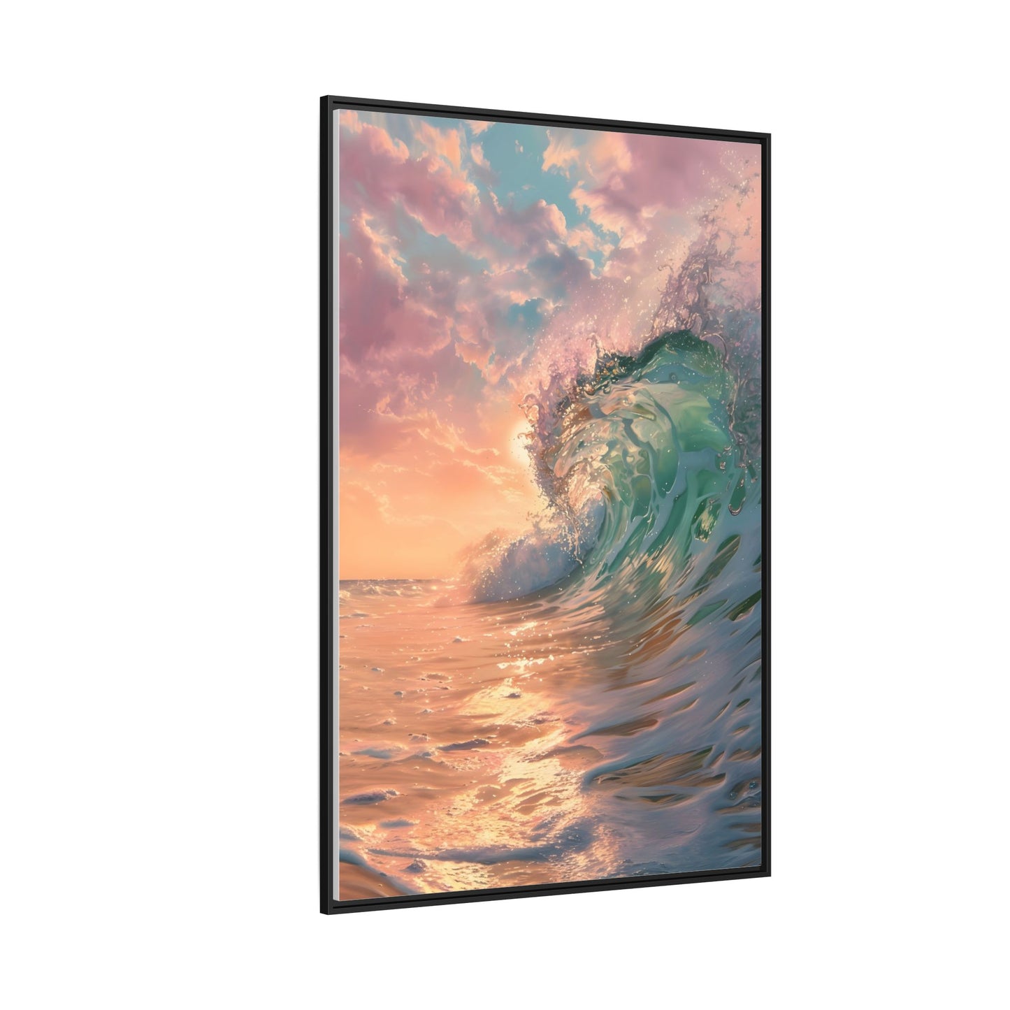 Ocean Wave Framed Canvas Print
