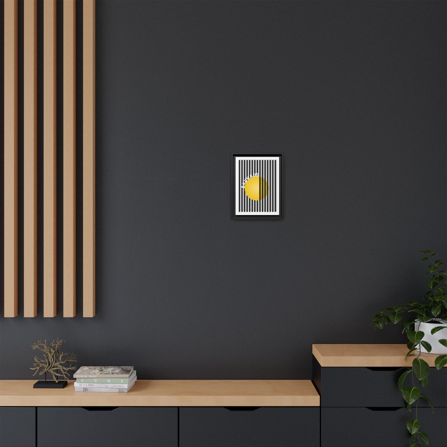 Bauhaus Art Canvas Framed Print - Modern Multi-color Wall Decor
