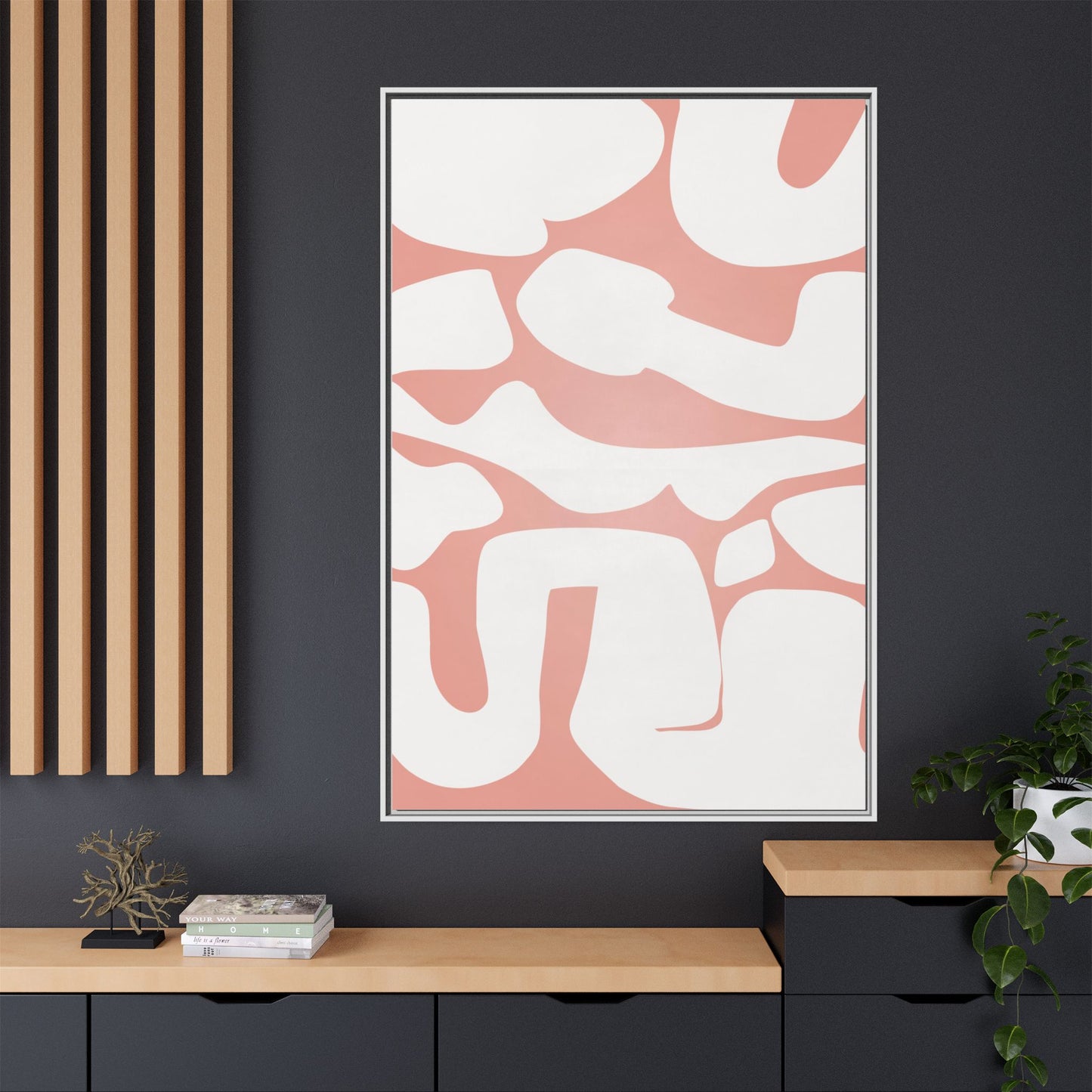 Modern Abstract Framed Canvas Art - Multi-Color Wall Decor