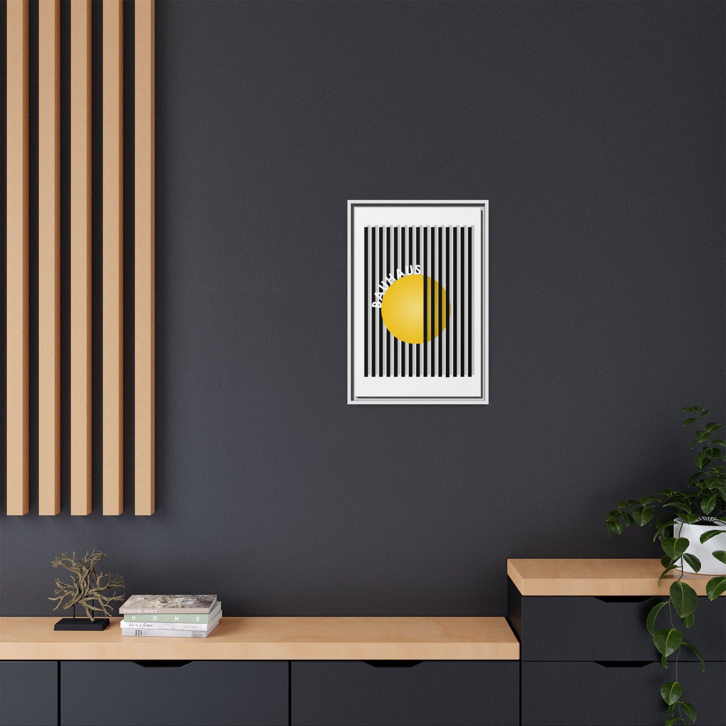 Bauhaus Art Canvas Framed Print - Modern Multi-color Wall Decor