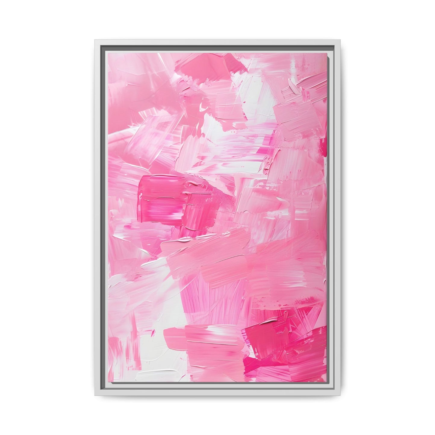 Framed Abstract Art Print, Modern Wall Decor for Home, Office, Pink Canvas, Chic Decor, Birthday Gift, Unique Artwork