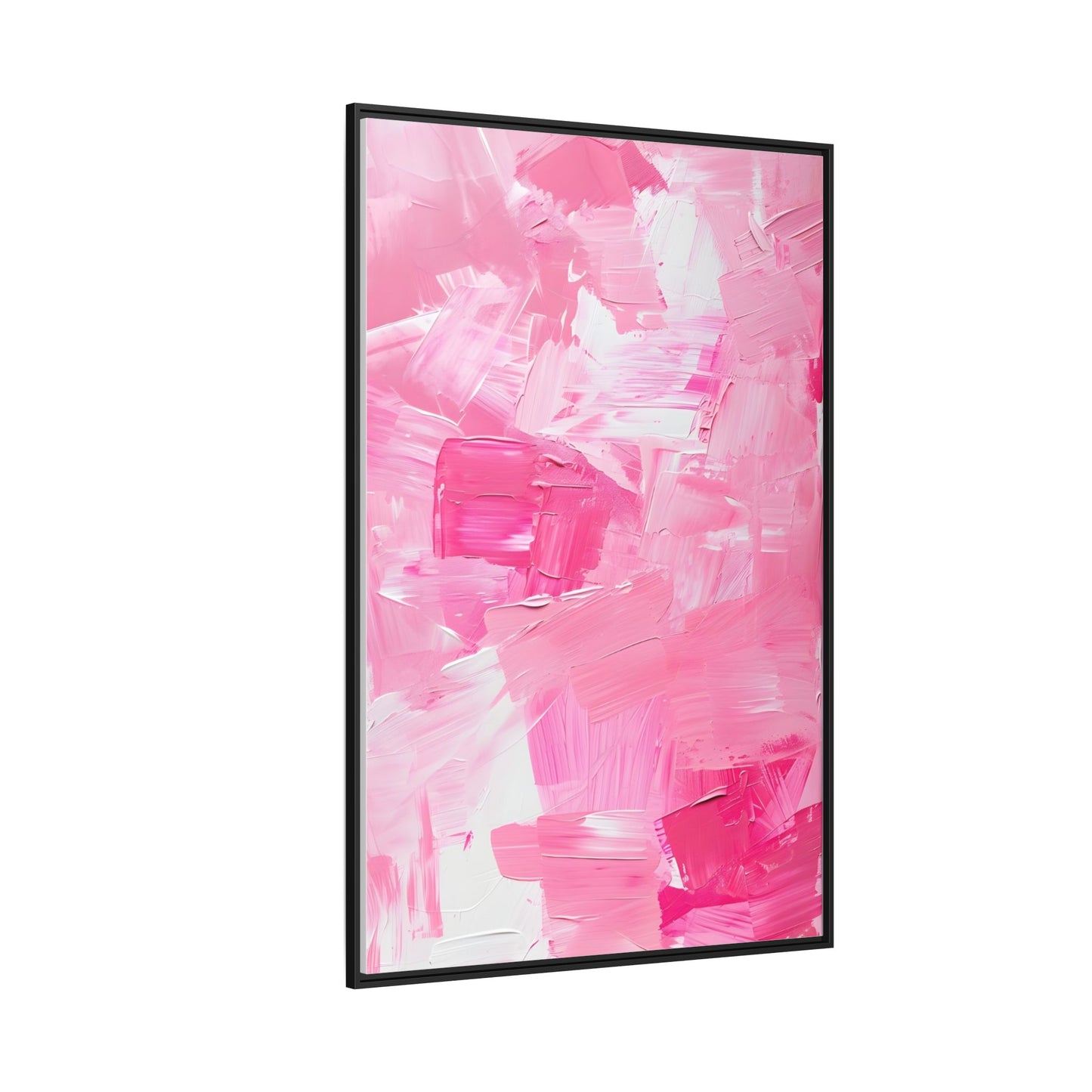 Framed Abstract Art Print, Modern Wall Decor for Home, Office, Pink Canvas, Chic Decor, Birthday Gift, Unique Artwork