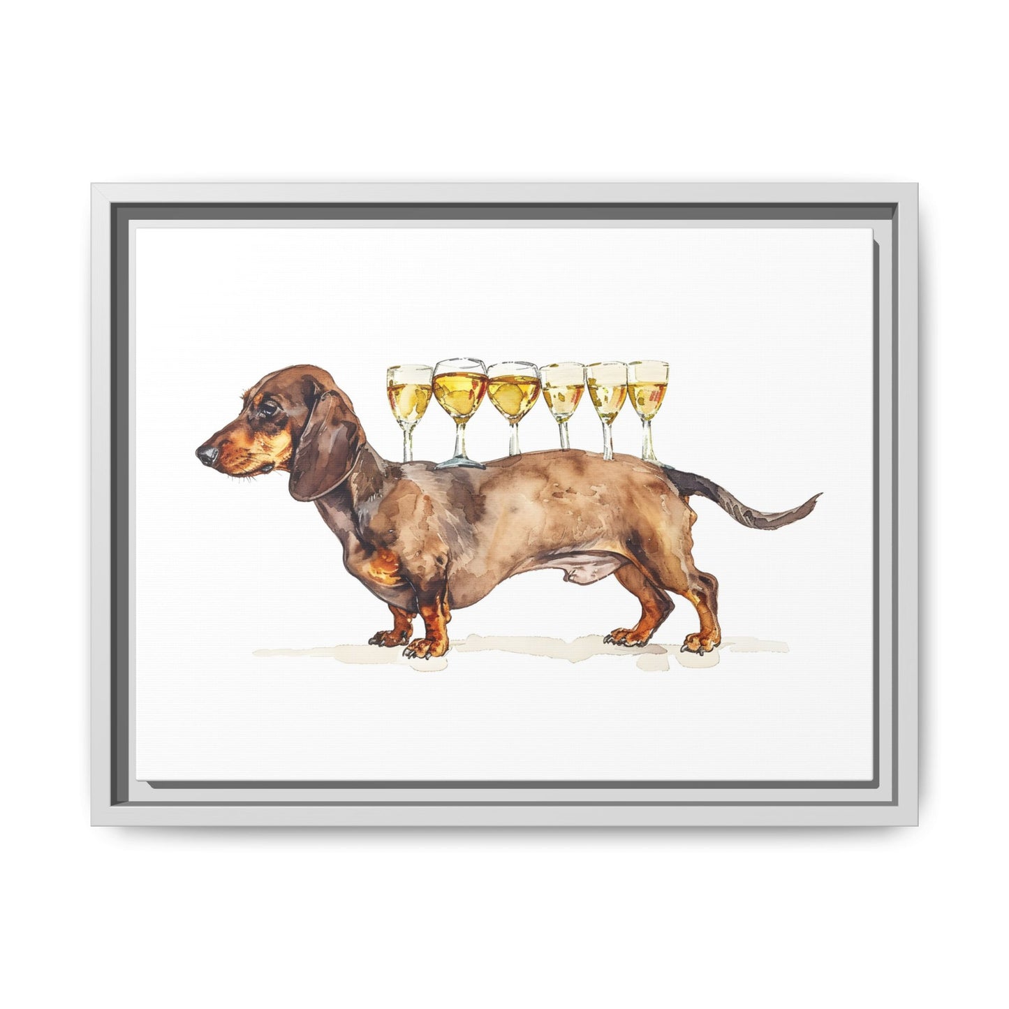Dachshund Drink Art Print, Framed Wall Decor, Dog Lovers Gift, Pet Lover Decor, Funny Dog Art, Home Bar Decoration
