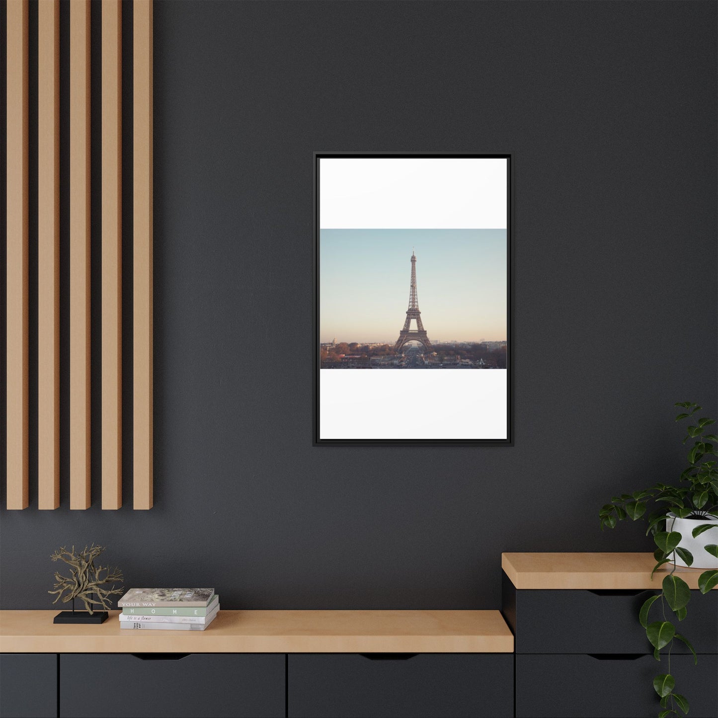 Eiffel Tower Matte Canvas Print - Framed Art for Paris Lovers