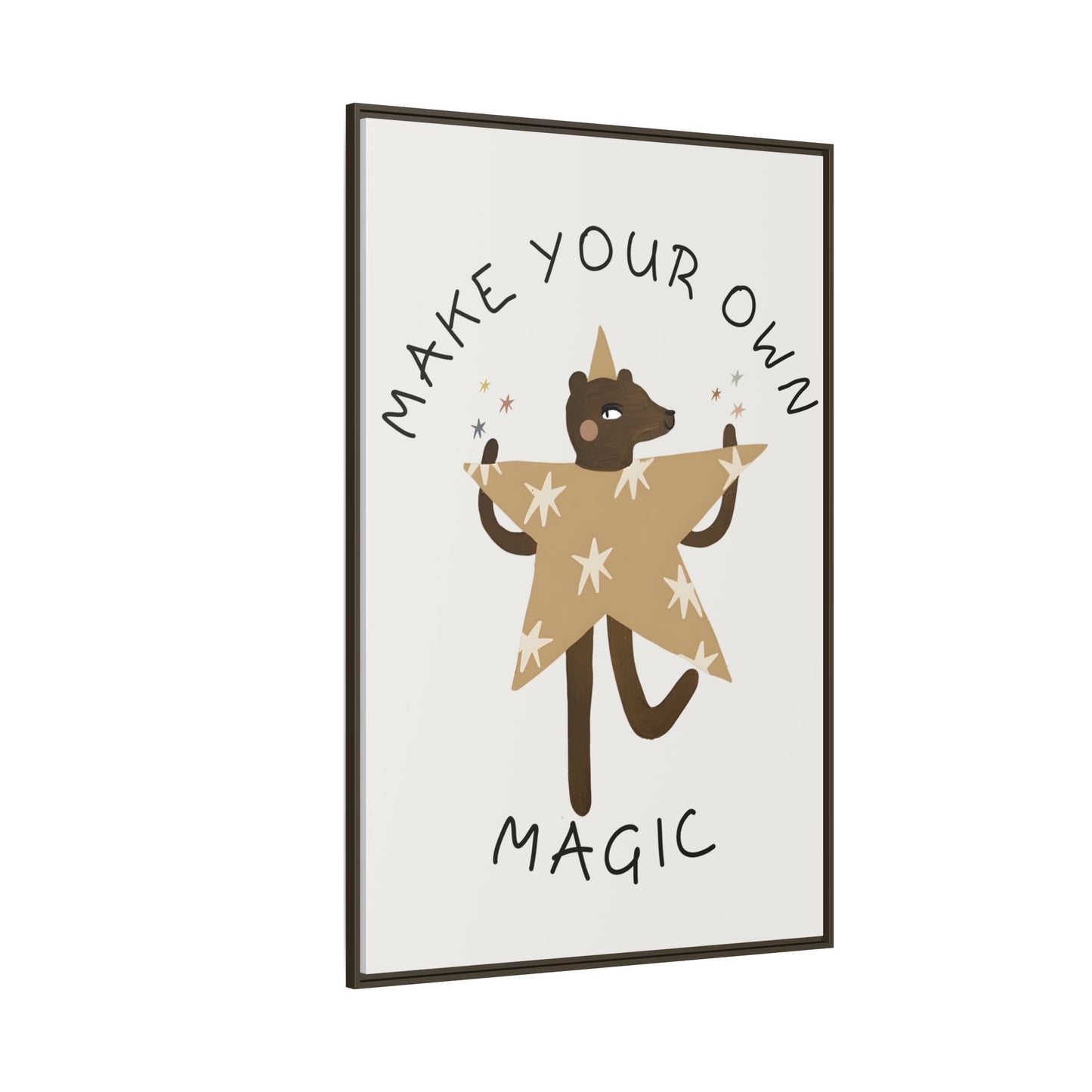 Magic-Inspiring Framed Canvas Art | Home Decor, Wall Art, Inspirational Gift, Bear Decor, Kids Room Artwork