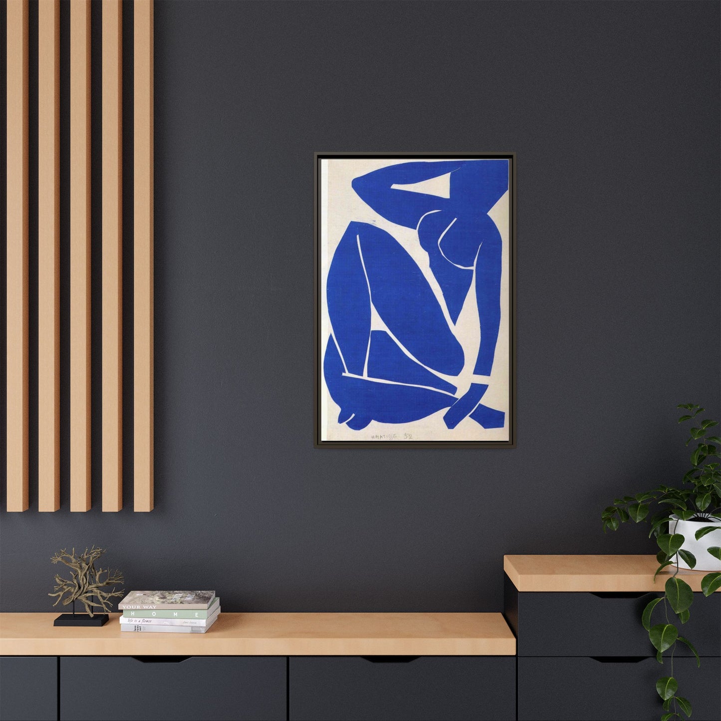 Framed Abstract Art Print, Modern Canvas Decor, Boho Home Wall Art, Unique Gift for Art Lovers, Stylish Living Room Decoration