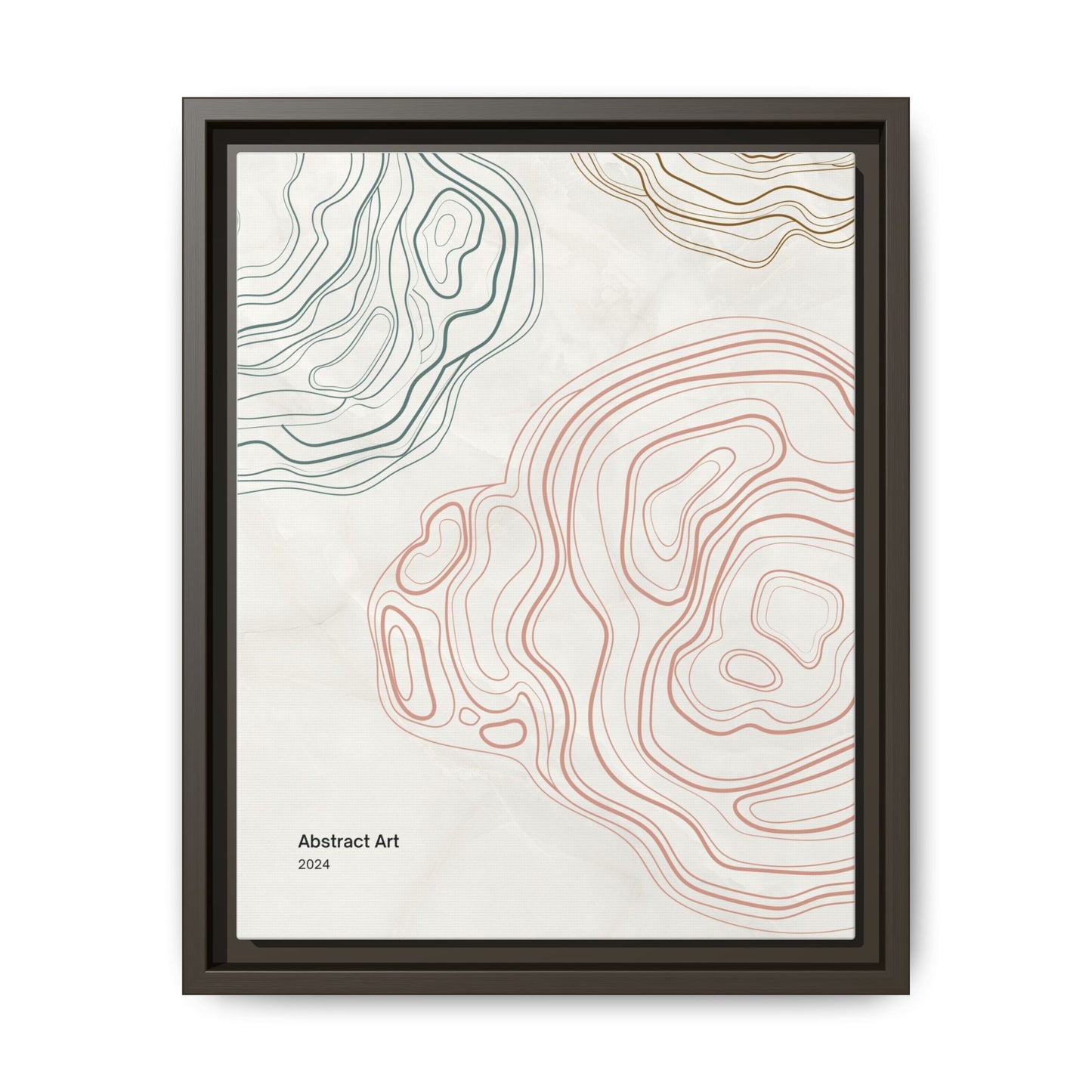 Abstract Multi-Color Framed Canvas Art Print - 2024 Decor