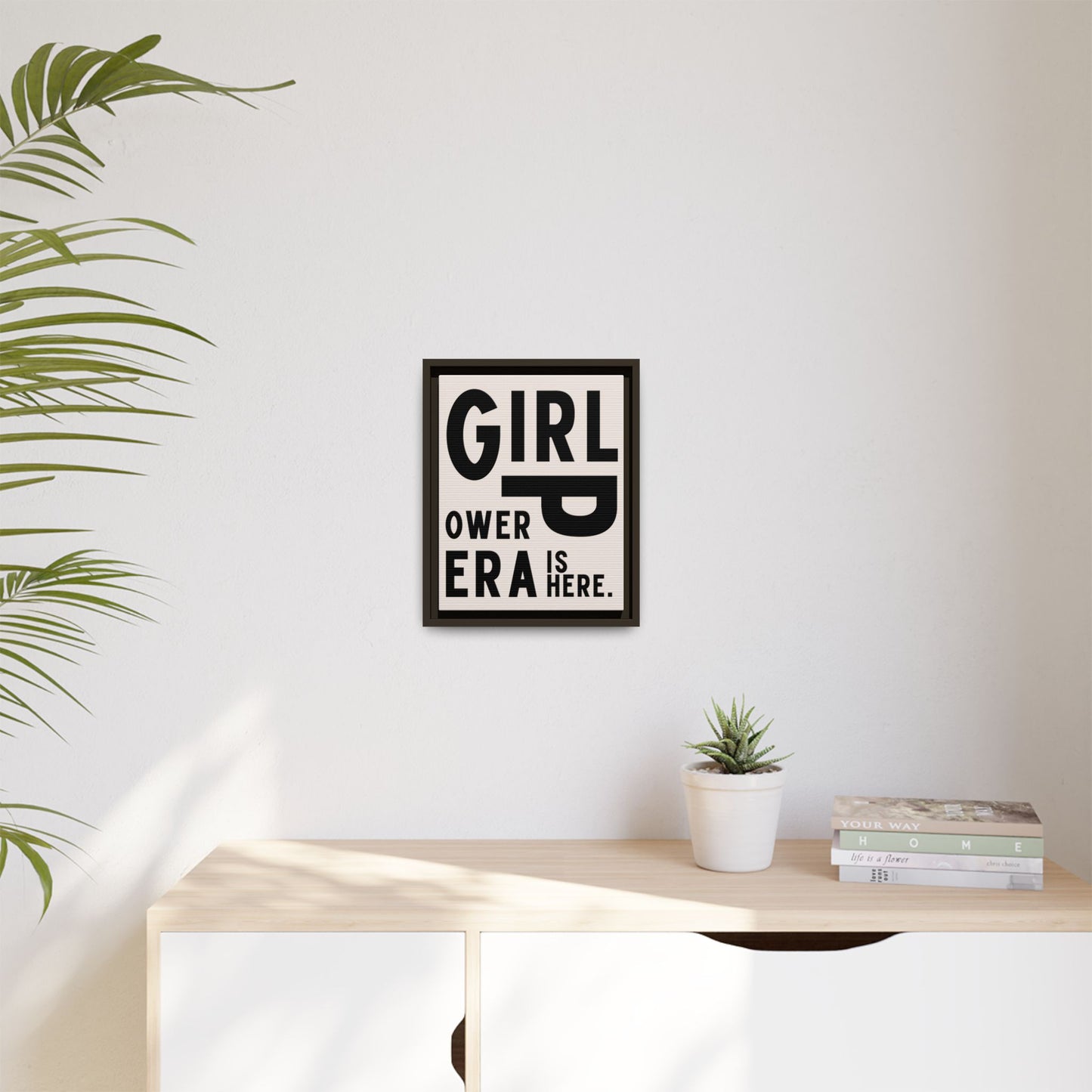 Empowering Girl Power Canvas Wall Art - Multi-Color Framed Print
