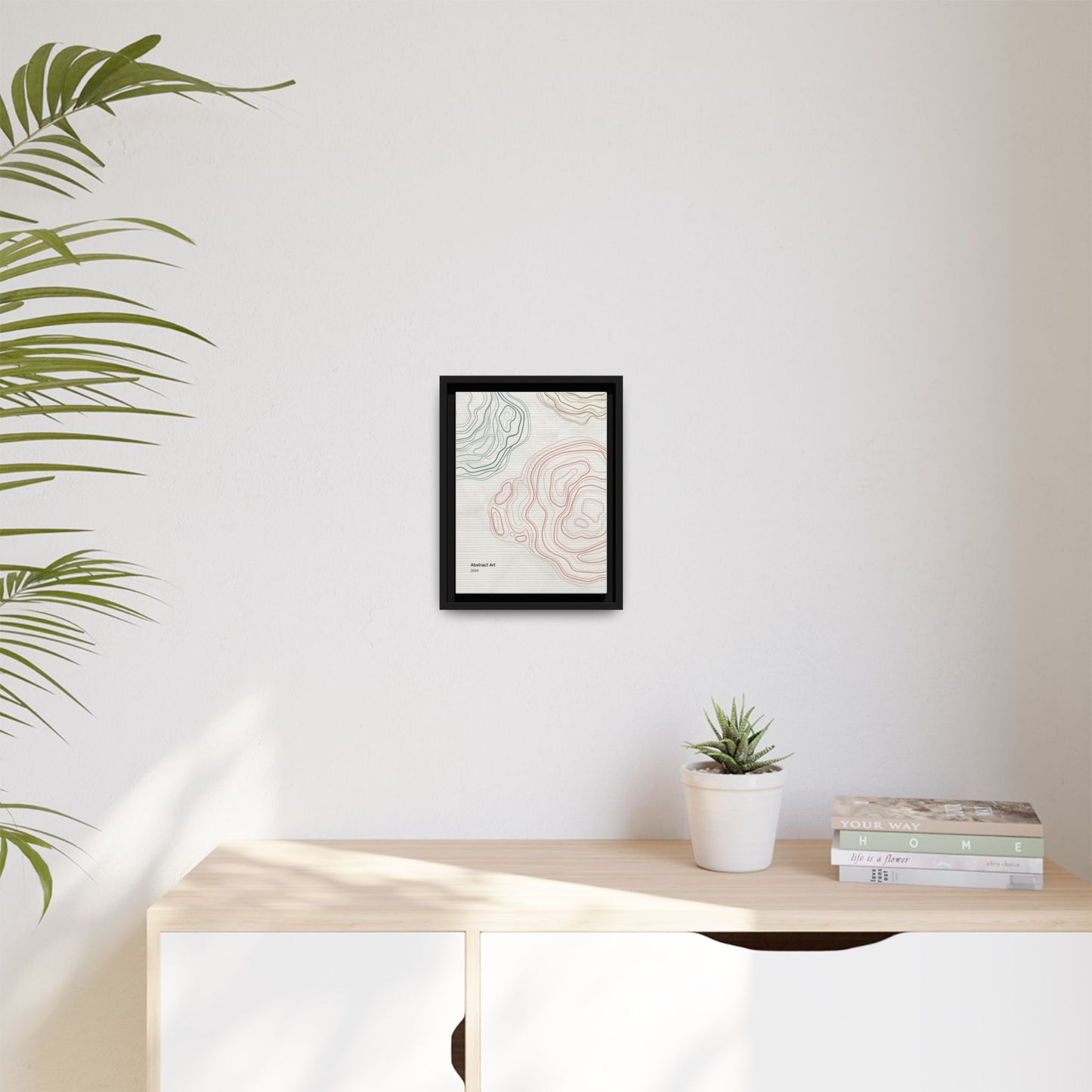 Abstract Multi-Color Framed Canvas Art Print - 2024 Decor