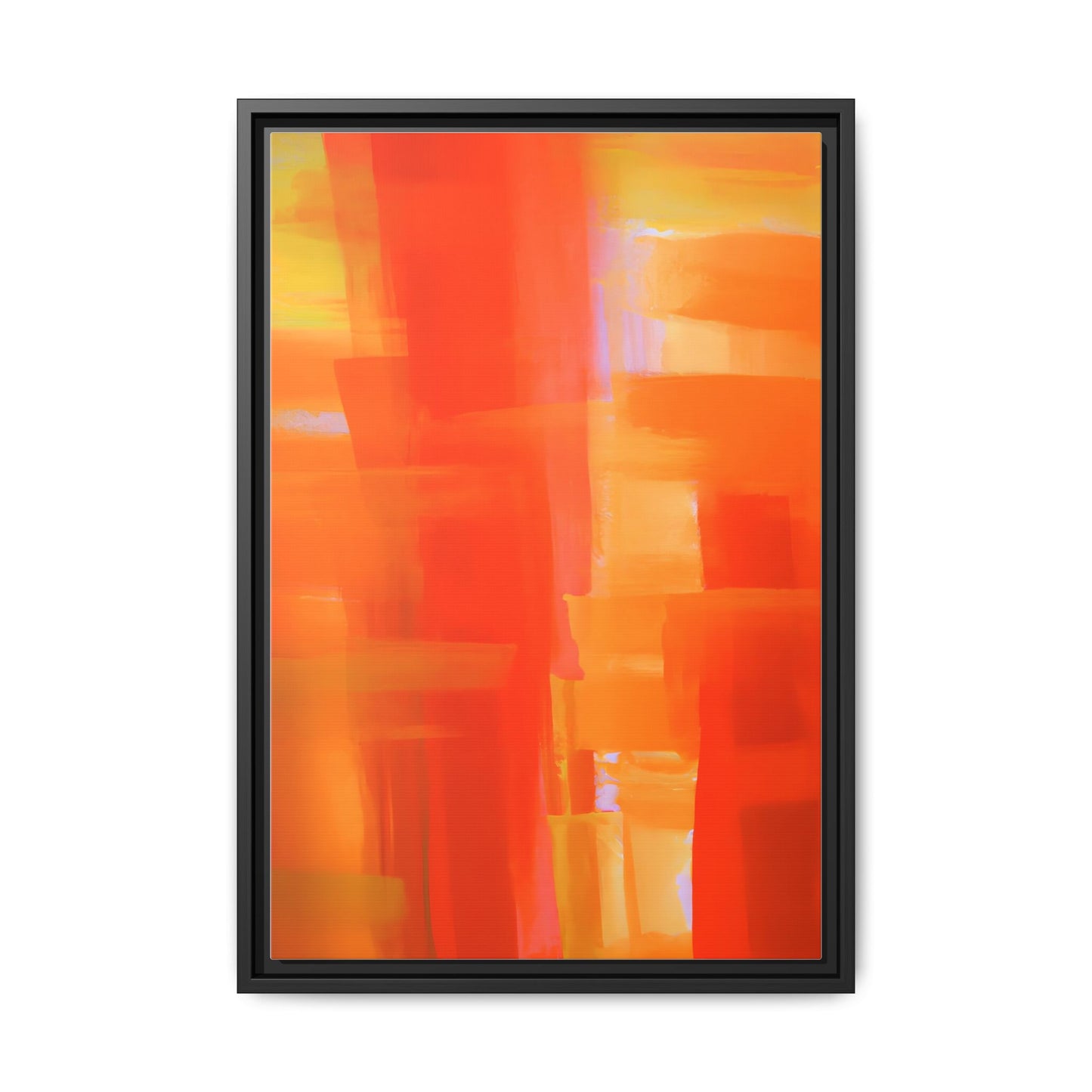 Vibrant Framed Canvas Art - Abstract Multi-Color Decor