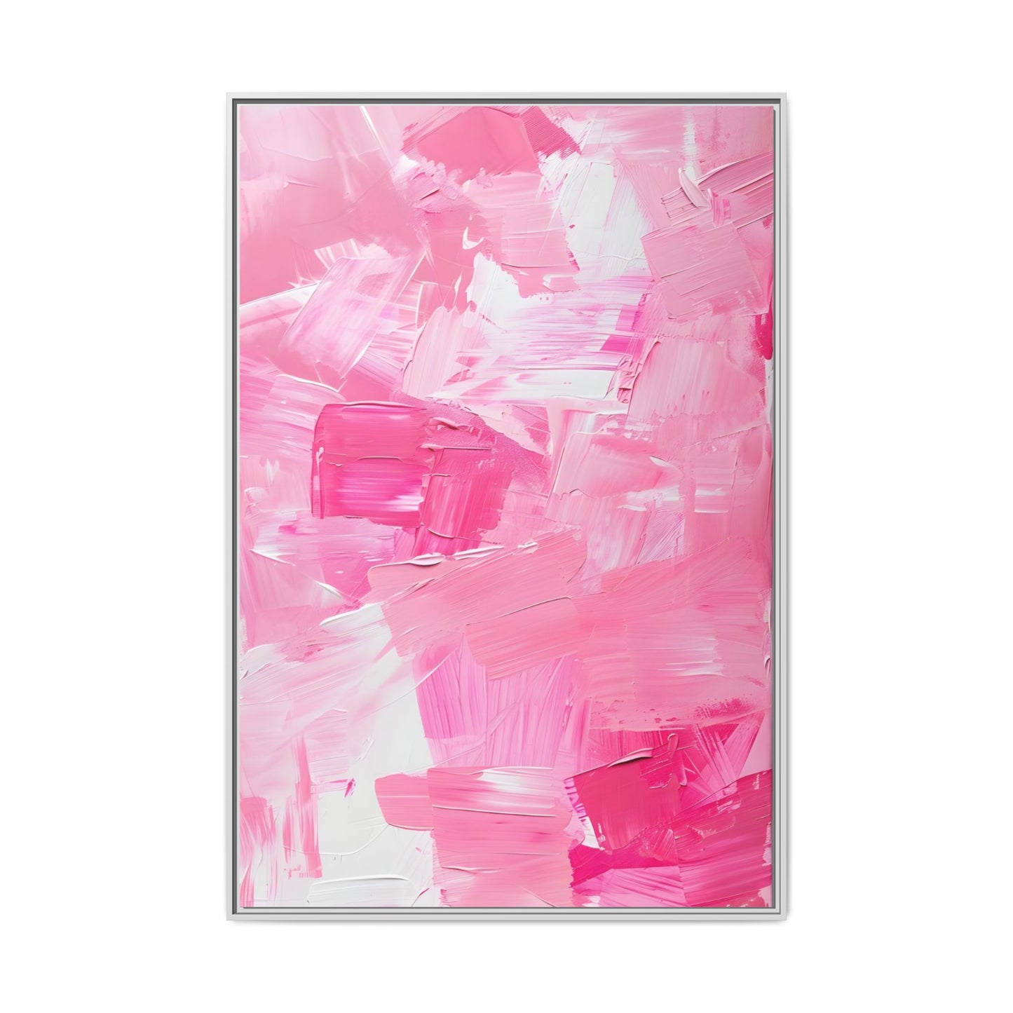 Framed Abstract Art Print, Modern Wall Decor for Home, Office, Pink Canvas, Chic Decor, Birthday Gift, Unique Artwork
