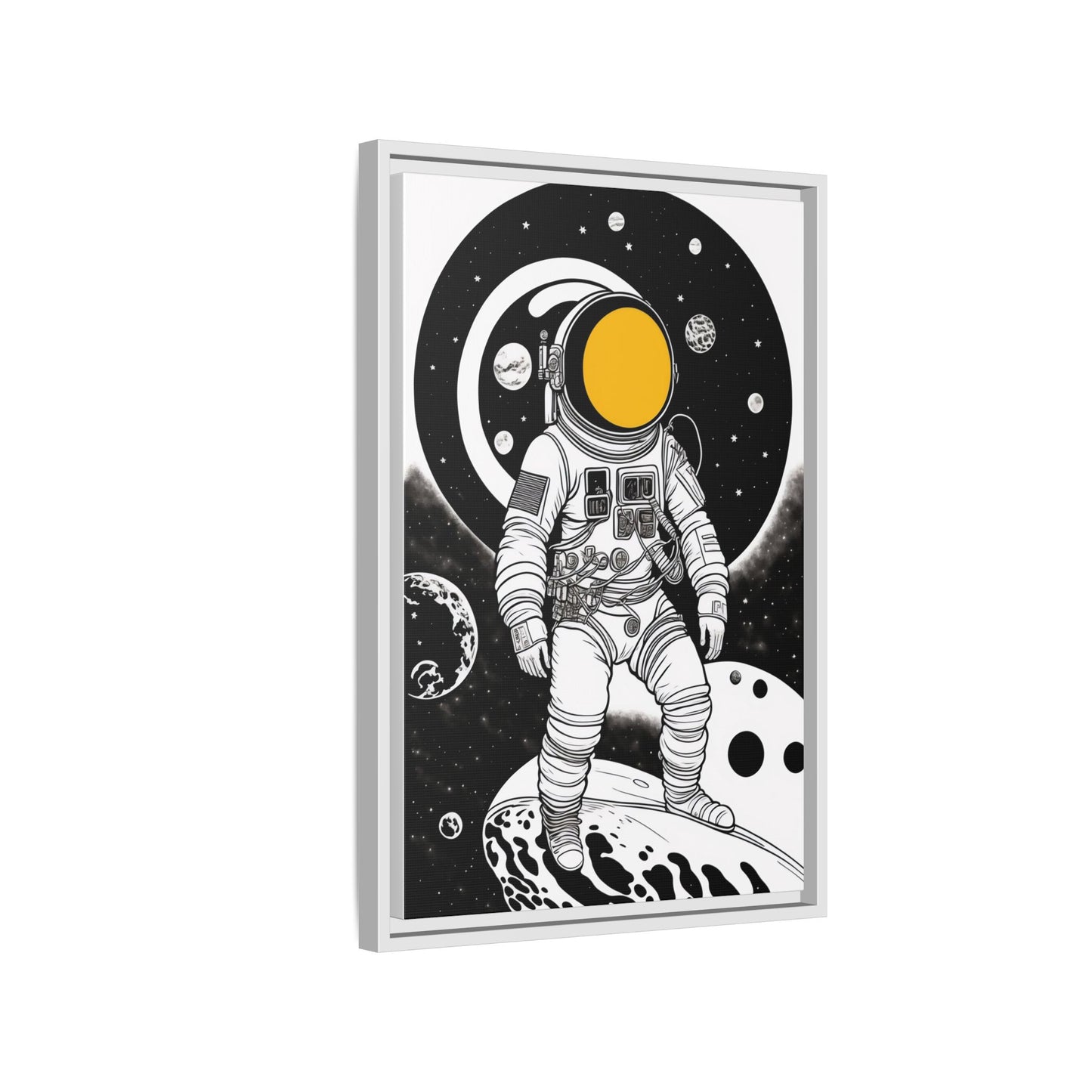 Astronaut Canvas Print, Cosmic Wall Art, Space Decor for Kids, Modern Home Decoration, Gift for Space Enthusiasts, Unique Astronaut Wall Art