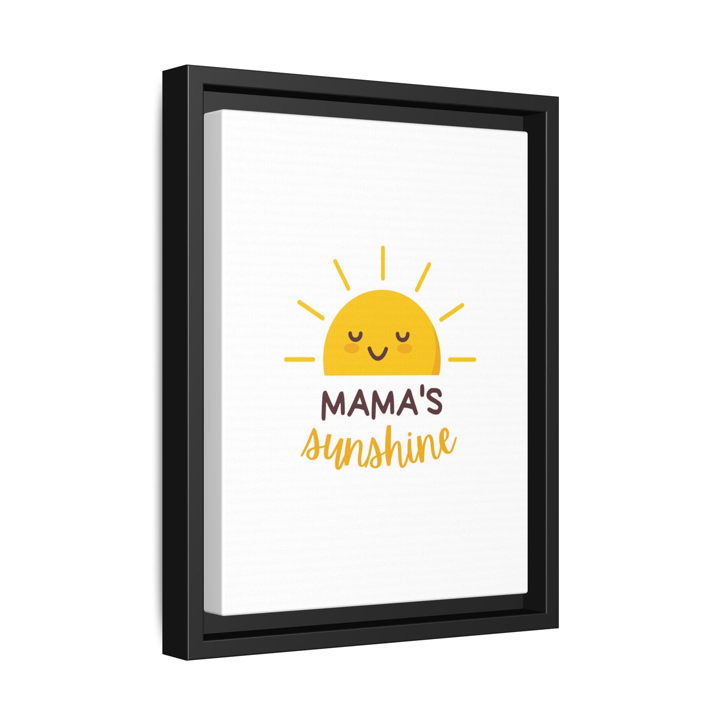 Framed Canvas Art Print, Cheerful Sun Decor for Mother's Day, Kids Room Wall Art, Positive Vibes Poster, Gift for Moms