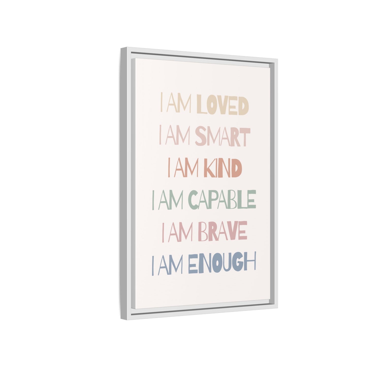 Inspirational Wall Art Print, Positive Affirmation Decor, Mindfulness Gift, Motivational Artwork, Home Office Wall Decor, Uplifting Canvas