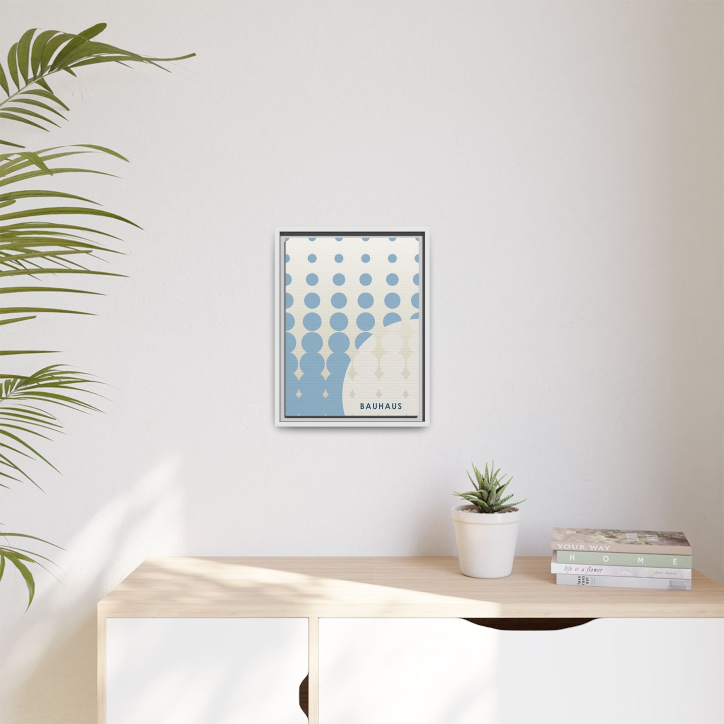 Bauhaus Abstract Framed Matte Canvas Wall Art - Modern Home Decor