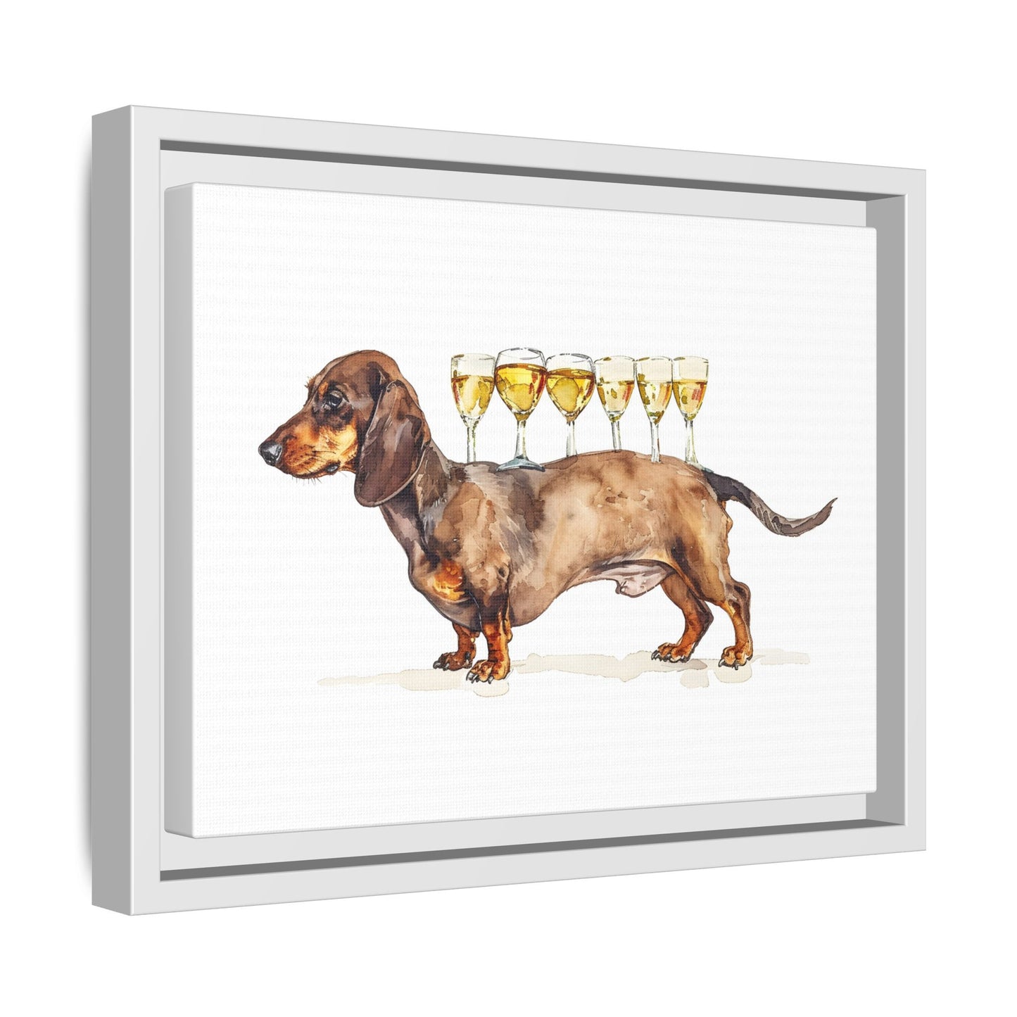 Dachshund Drink Art Print, Framed Wall Decor, Dog Lovers Gift, Pet Lover Decor, Funny Dog Art, Home Bar Decoration