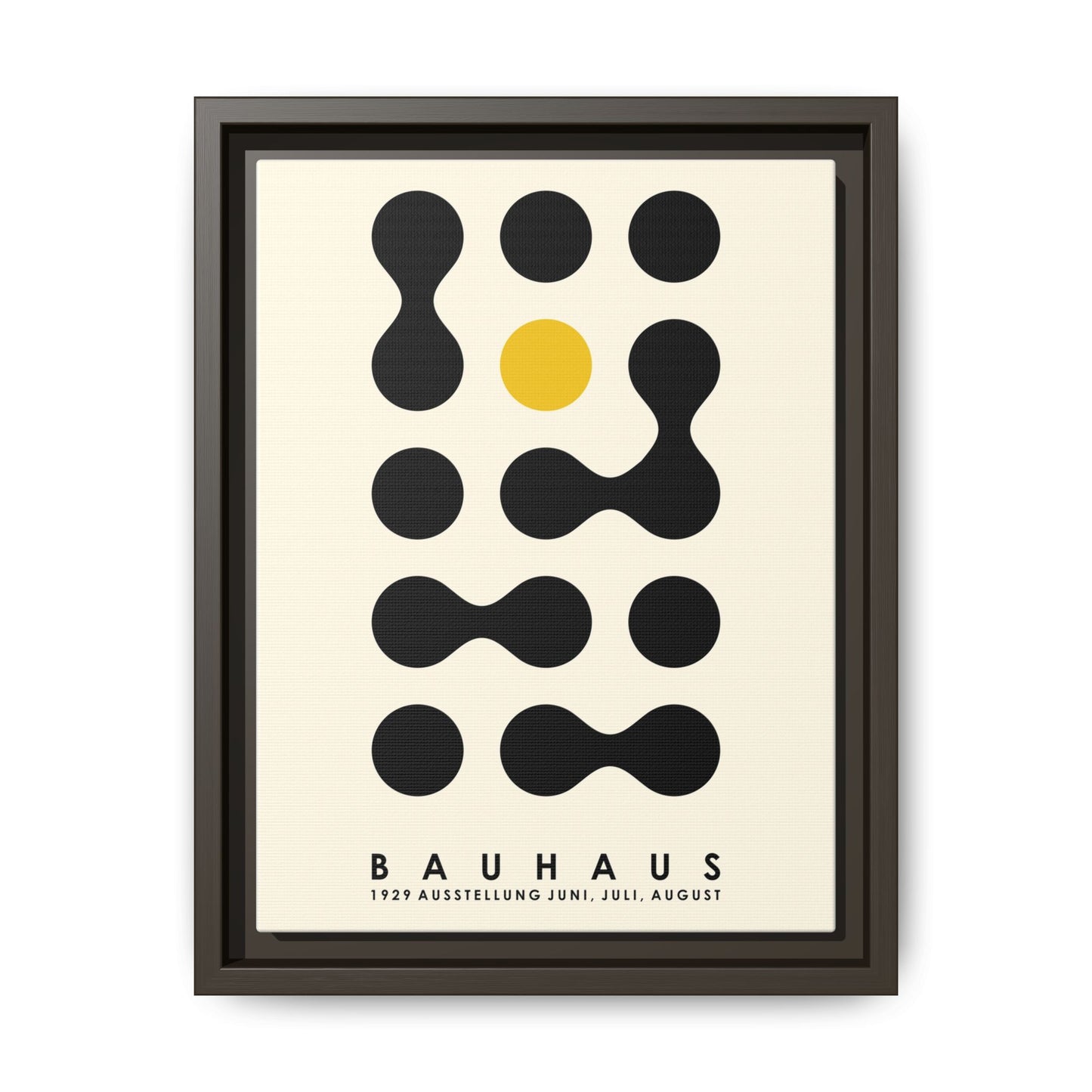 Bauhaus Inspired Framed Canvas Art - Modern Wall Decor