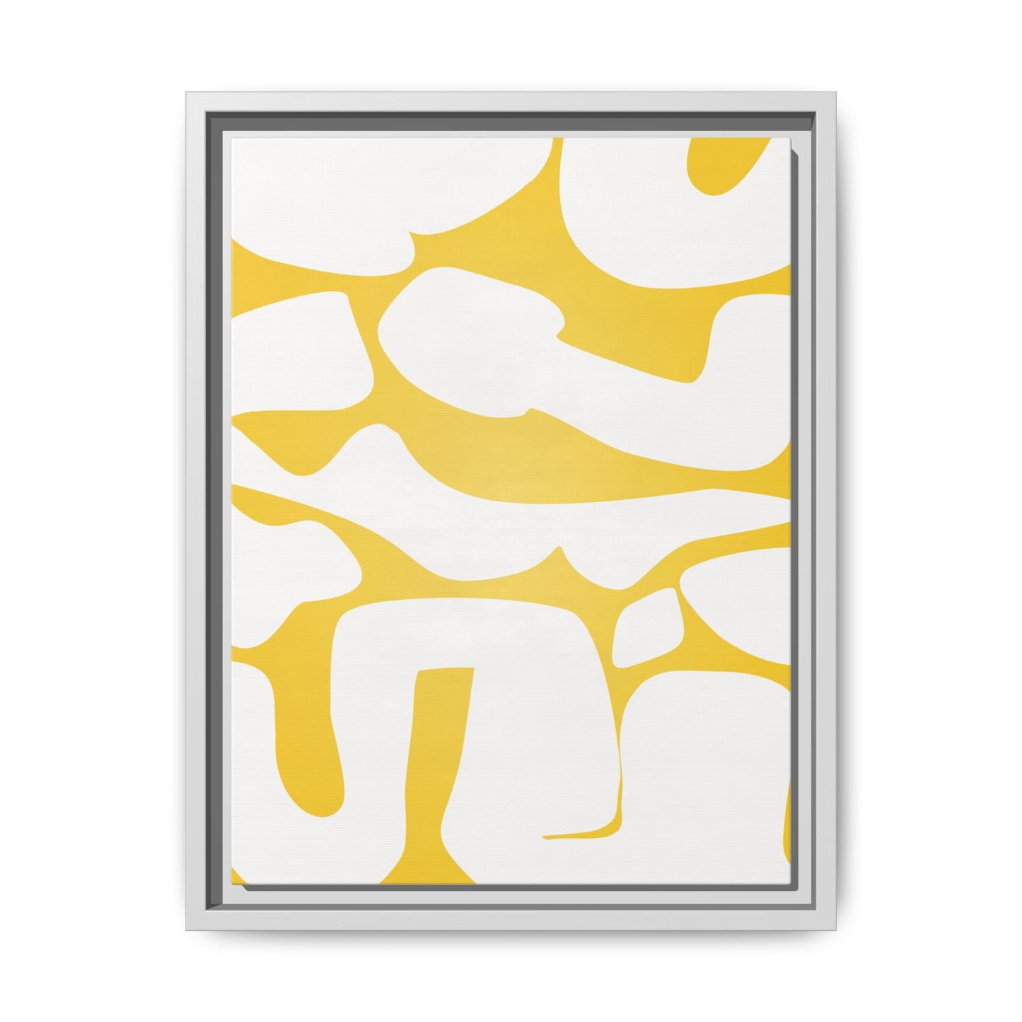 Abstract Yellow Art Print - Framed Matte Canvas Wall Decor