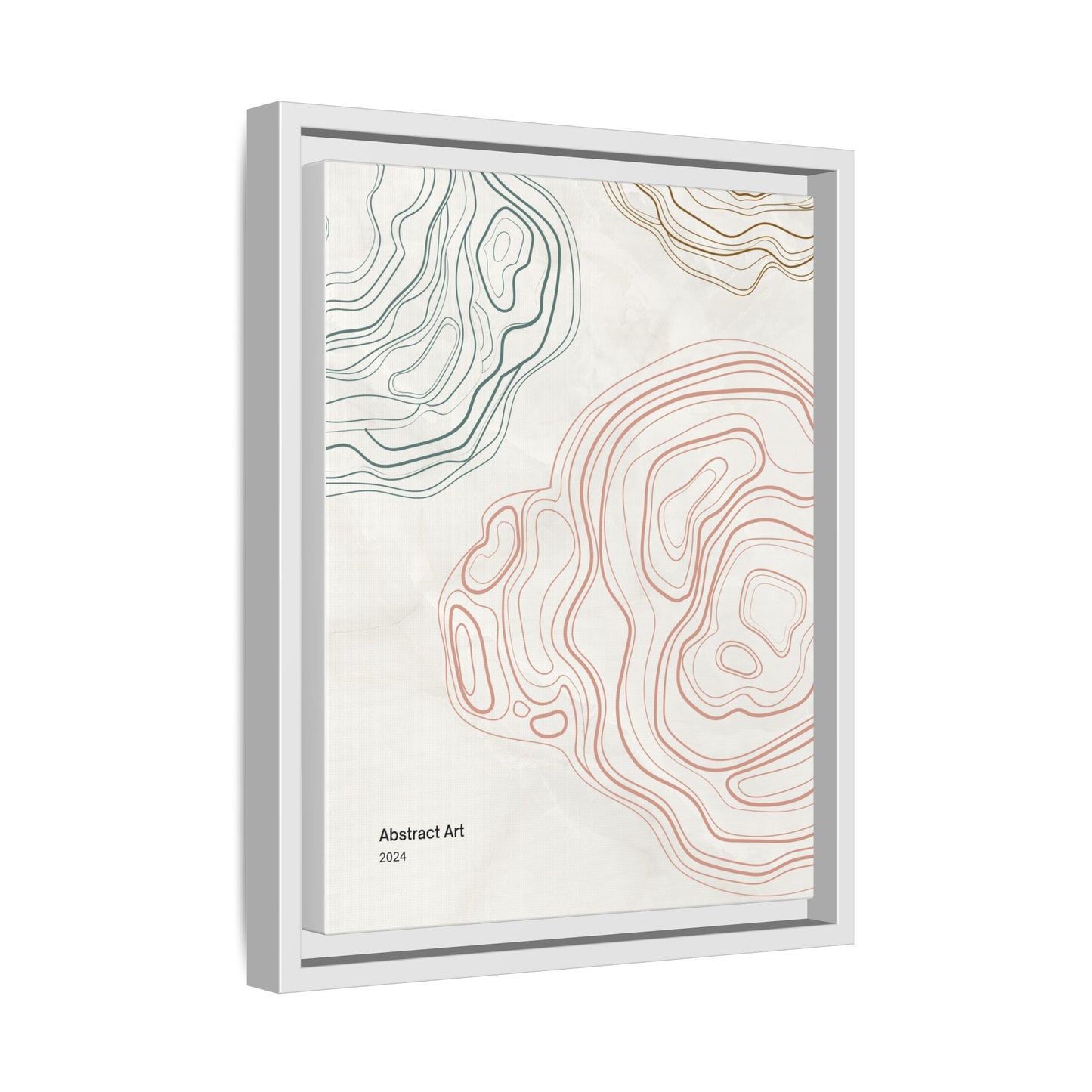 Abstract Multi-Color Framed Canvas Art Print - 2024 Decor
