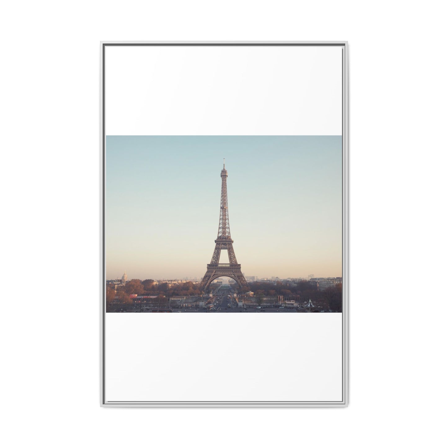 Eiffel Tower Matte Canvas Print - Framed Art for Paris Lovers